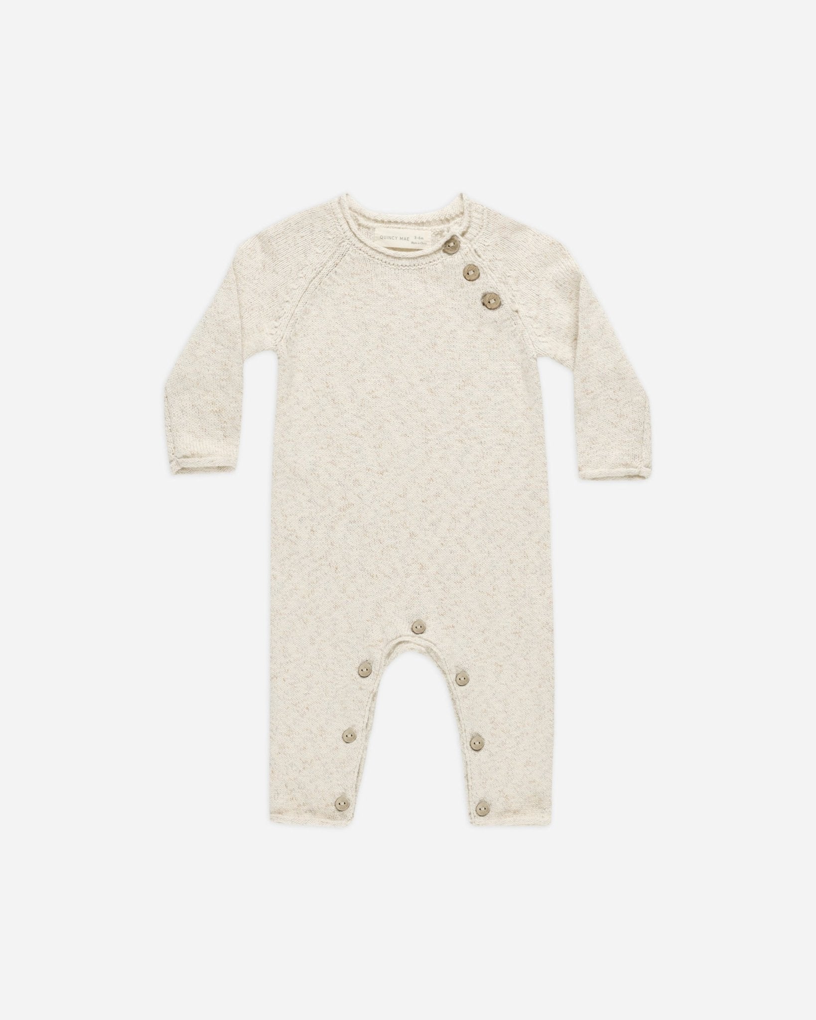 Cozy Heather Knit Jumpsuit || Speckled Natural - Rylee + Cru Canada