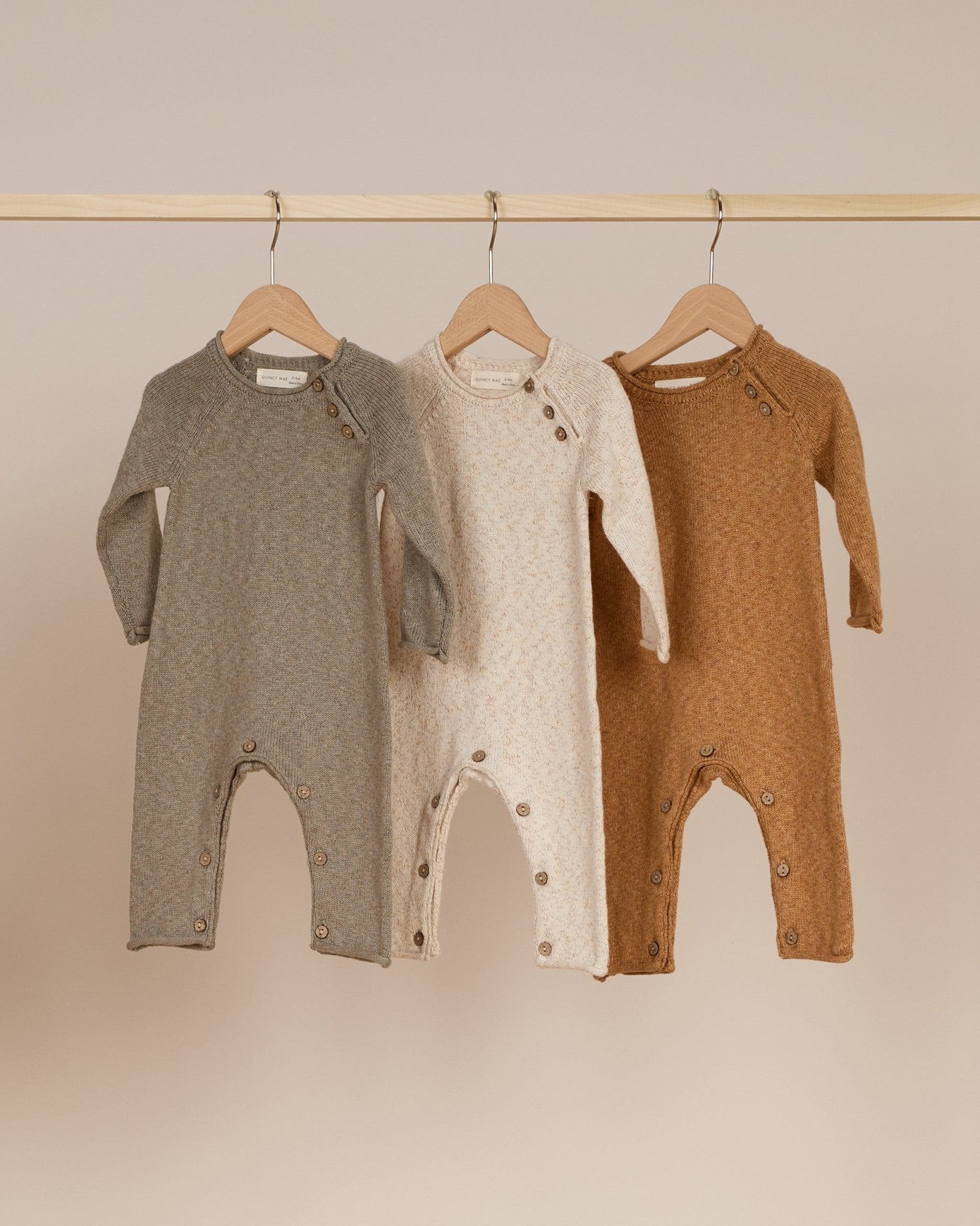 Cozy Heather Knit Jumpsuit || Speckled Natural - Rylee + Cru Canada