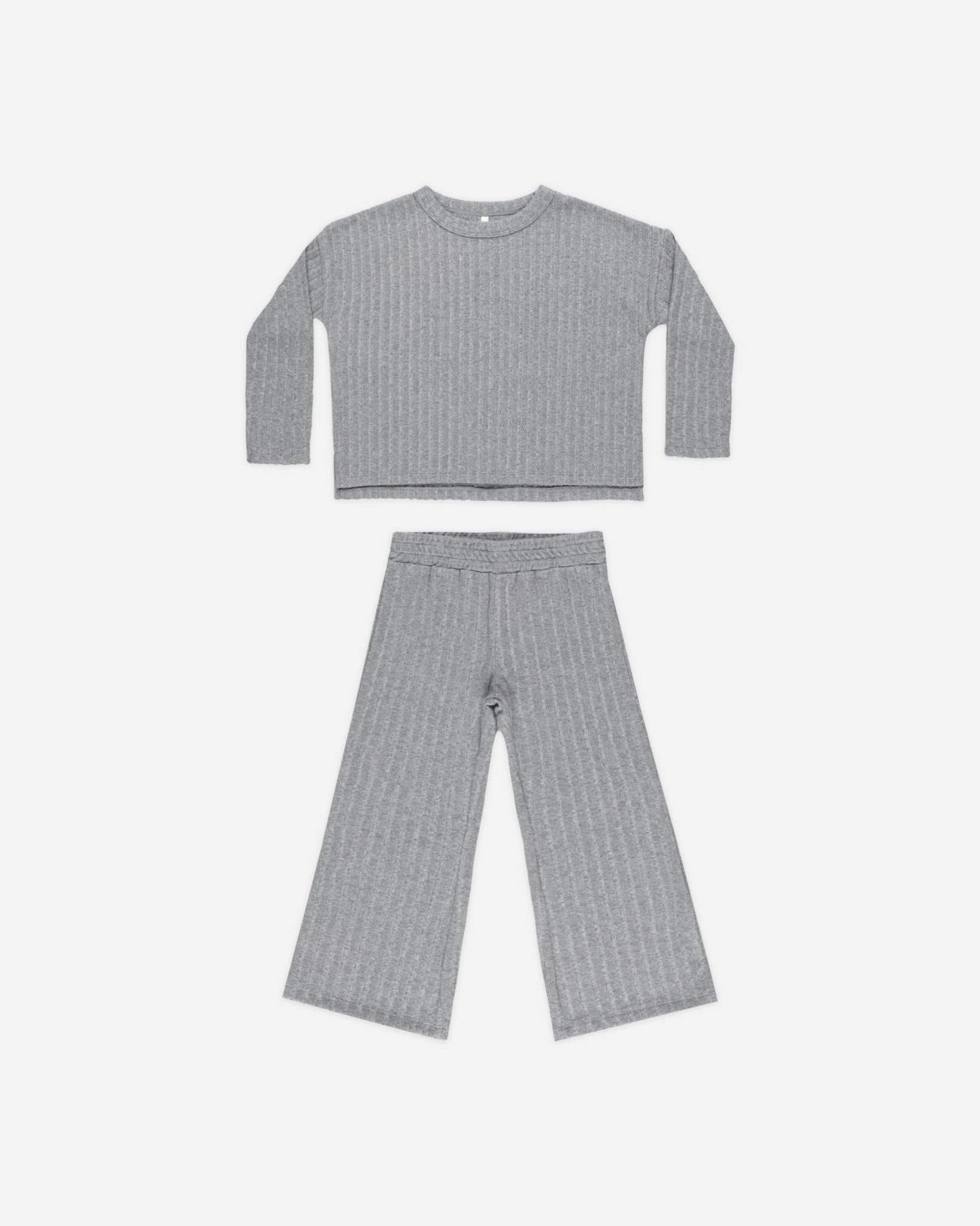 Cozy Rib Knit Set || Dusty Blue - Rylee + Cru Canada