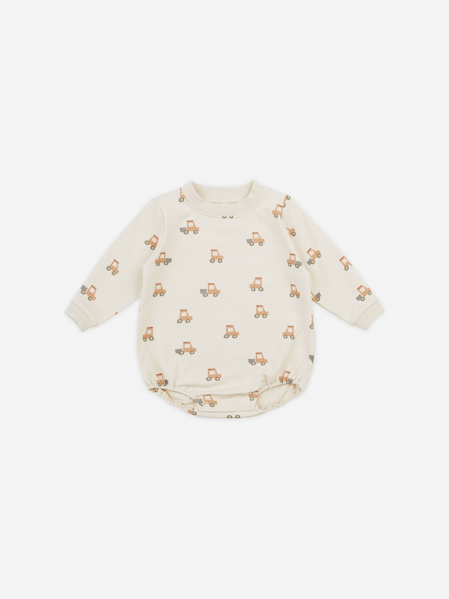 Crewneck Bubble Romper || Tractors - Rylee + Cru Canada