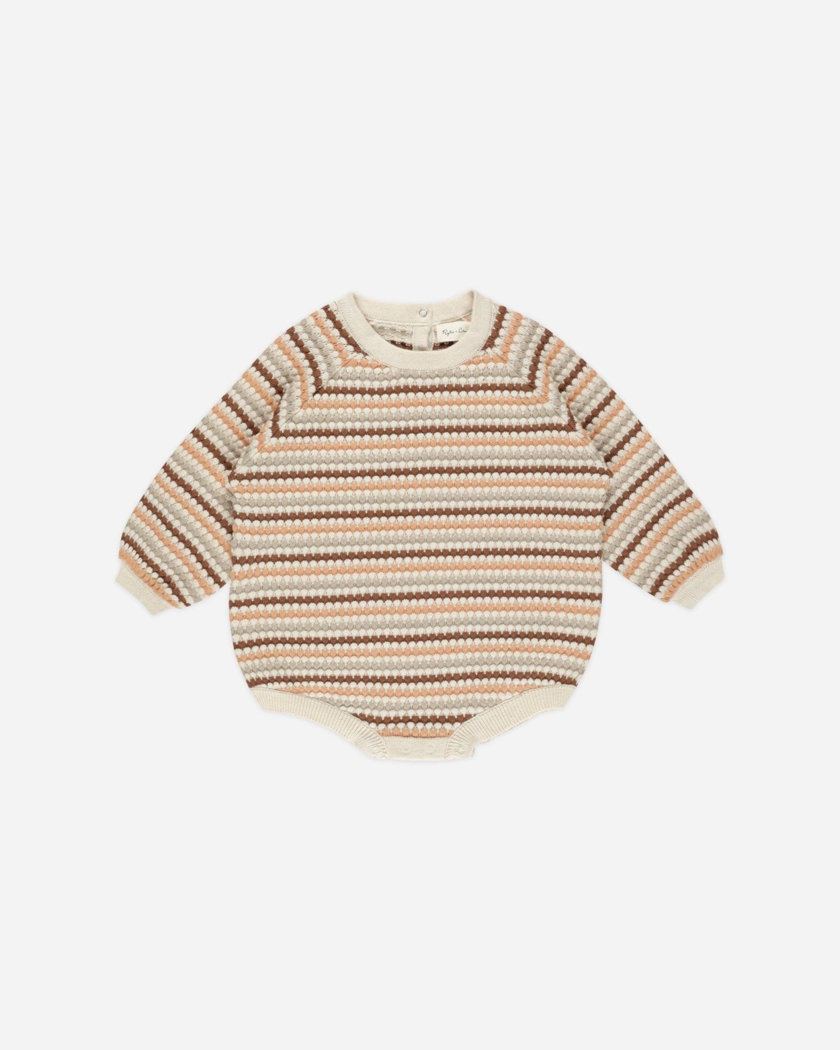 Crewneck Romper || Honeycomb Stripe - Rylee + Cru Canada