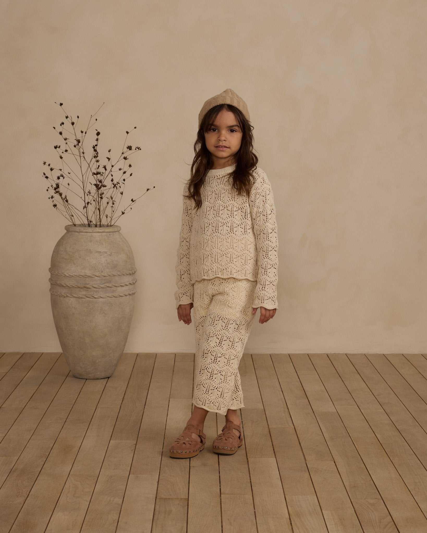 Crochet Knit Pant || Natural - Rylee + Cru Canada