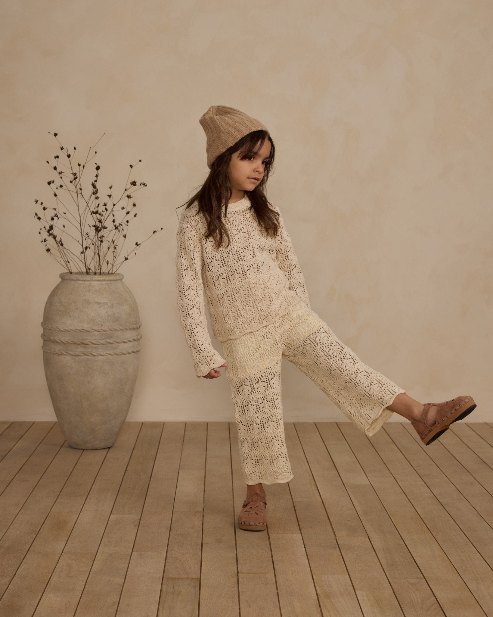 Crochet Knit Pant || Natural - Rylee + Cru Canada