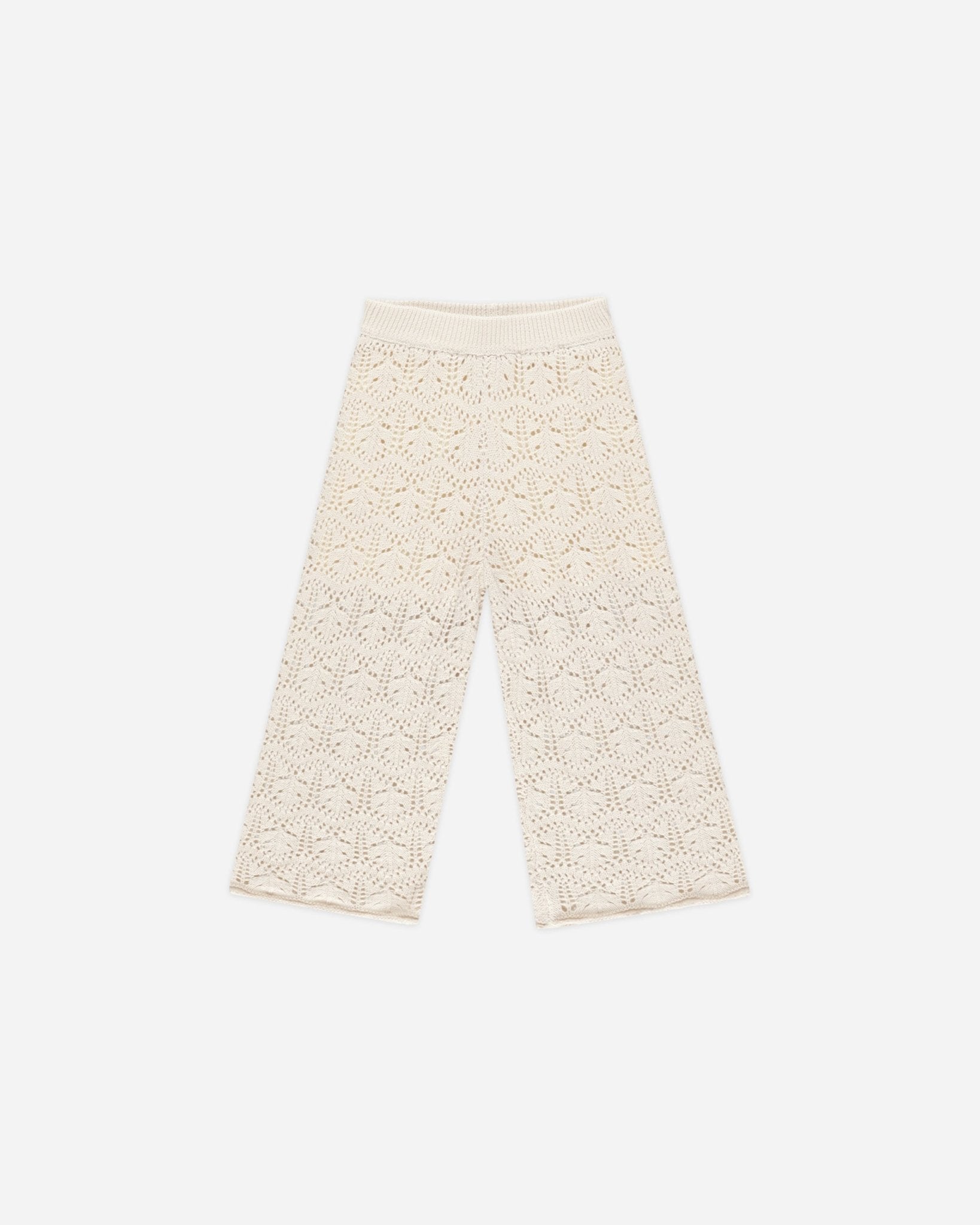 Crochet Knit Pant || Natural - Rylee + Cru Canada