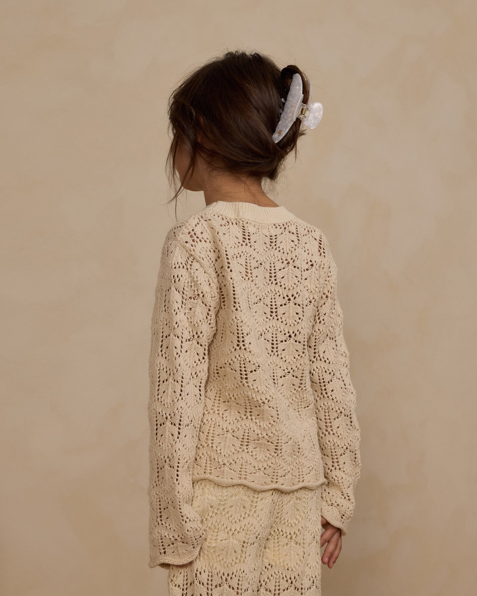 Crochet Knit Pullover || Natural - Rylee + Cru Canada