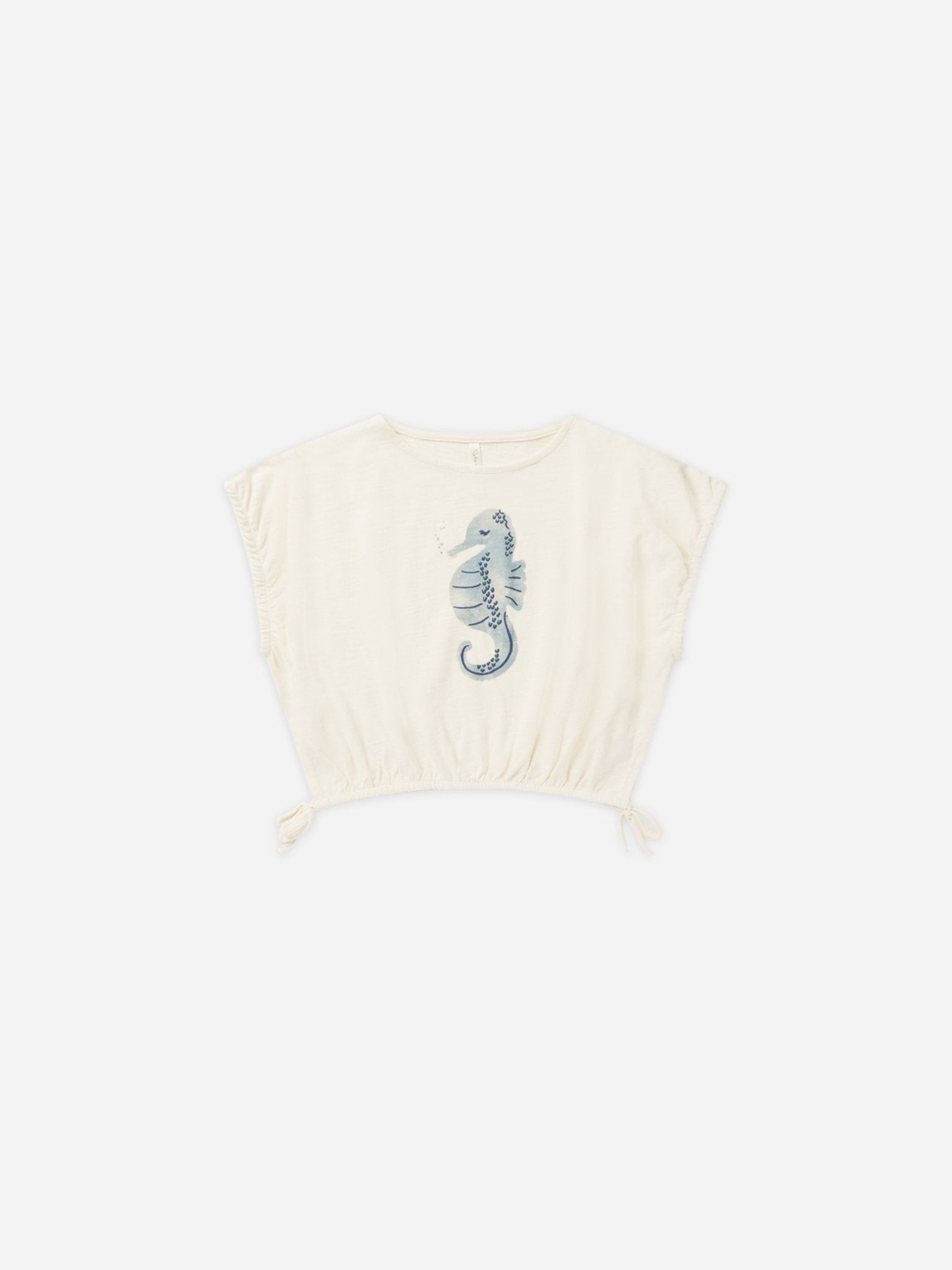 Cropped Cinched Tee || Seahorse - Rylee + Cru Canada