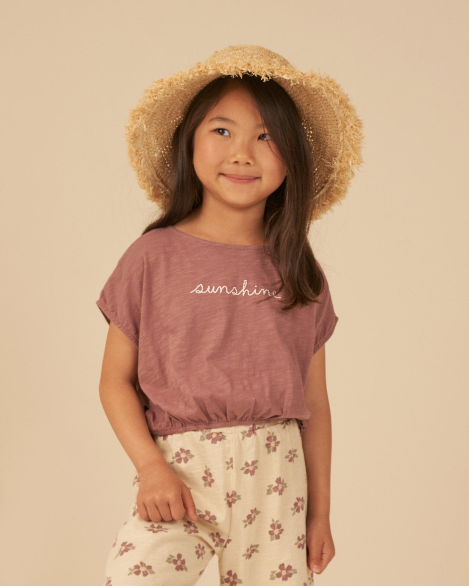 Cropped Cinched Tee || Sunshine - Rylee + Cru Canada