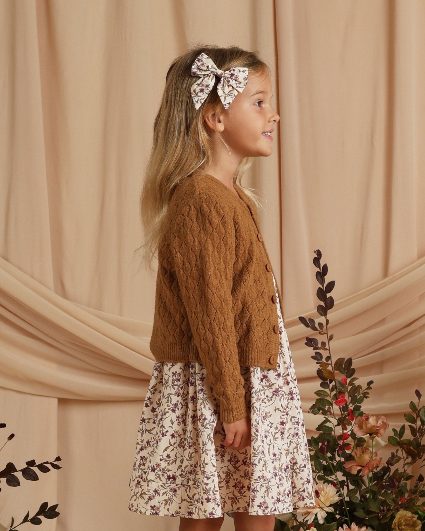 Cropped Pointelle Cardigan || Golden - Rylee + Cru Canada