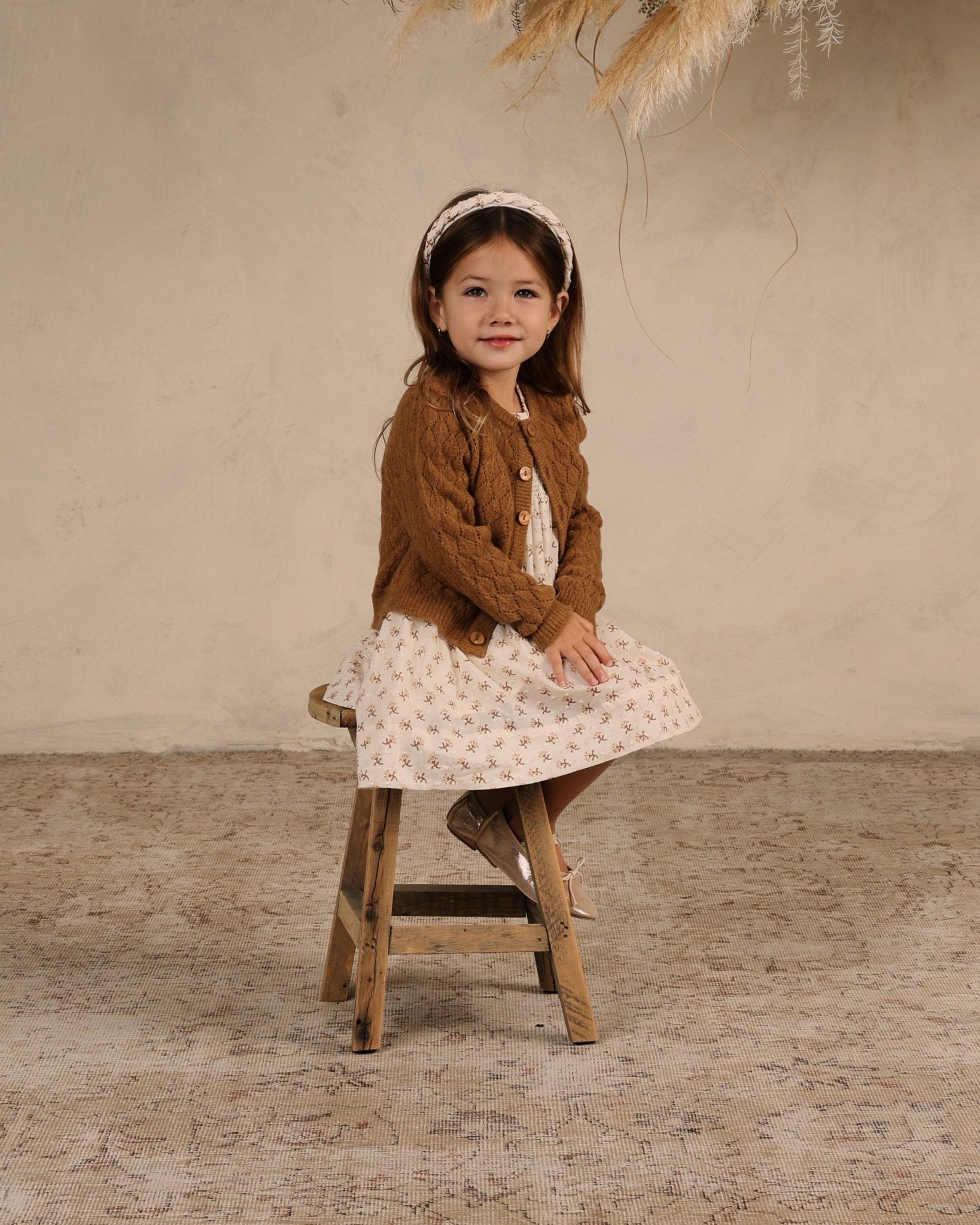 Cropped Pointelle Cardigan || Golden - Rylee + Cru Canada