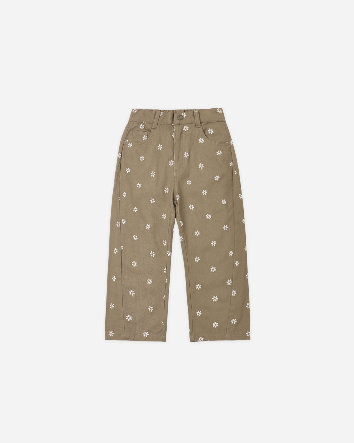Barrel Pant Embroidered Daisies - Rylee + Cru | Kids Clothes | Trendy Baby Clothes | Modern Infant Outfits |