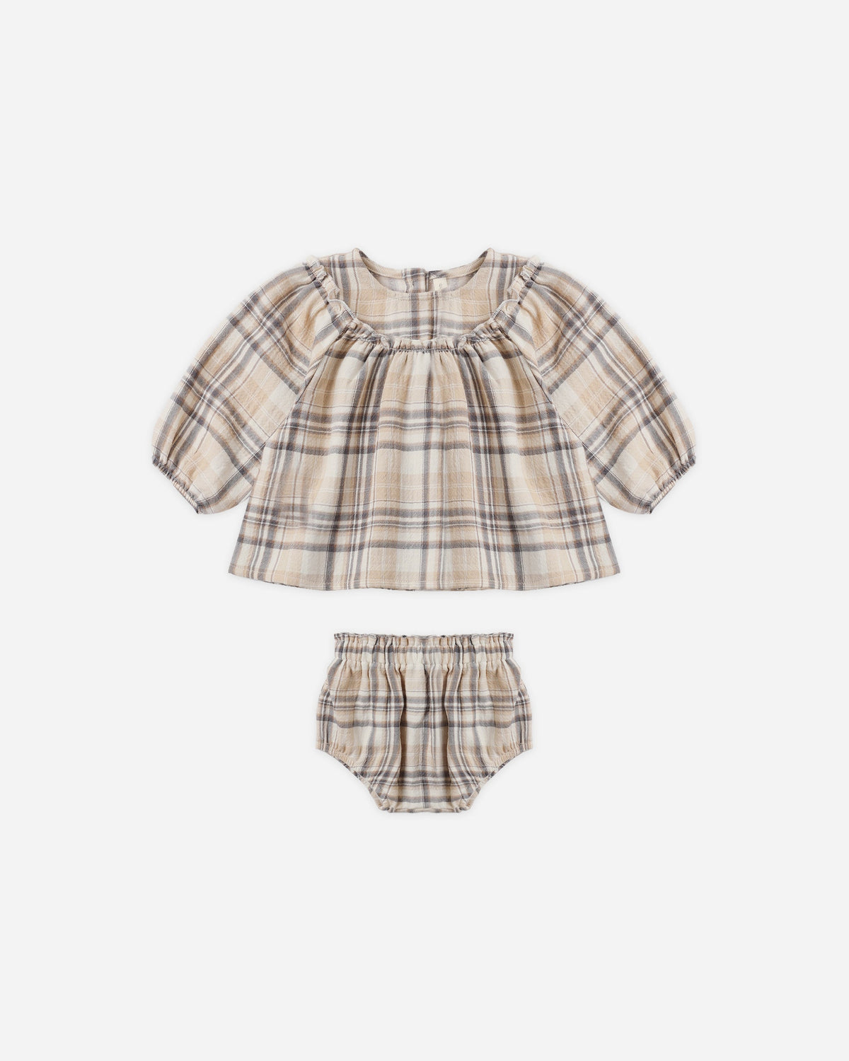 Mia Top + Bloomer Set Fall Plaid - Rylee + Cru | Kids Clothes | Trendy Baby Clothes | Modern Infant Outfits |