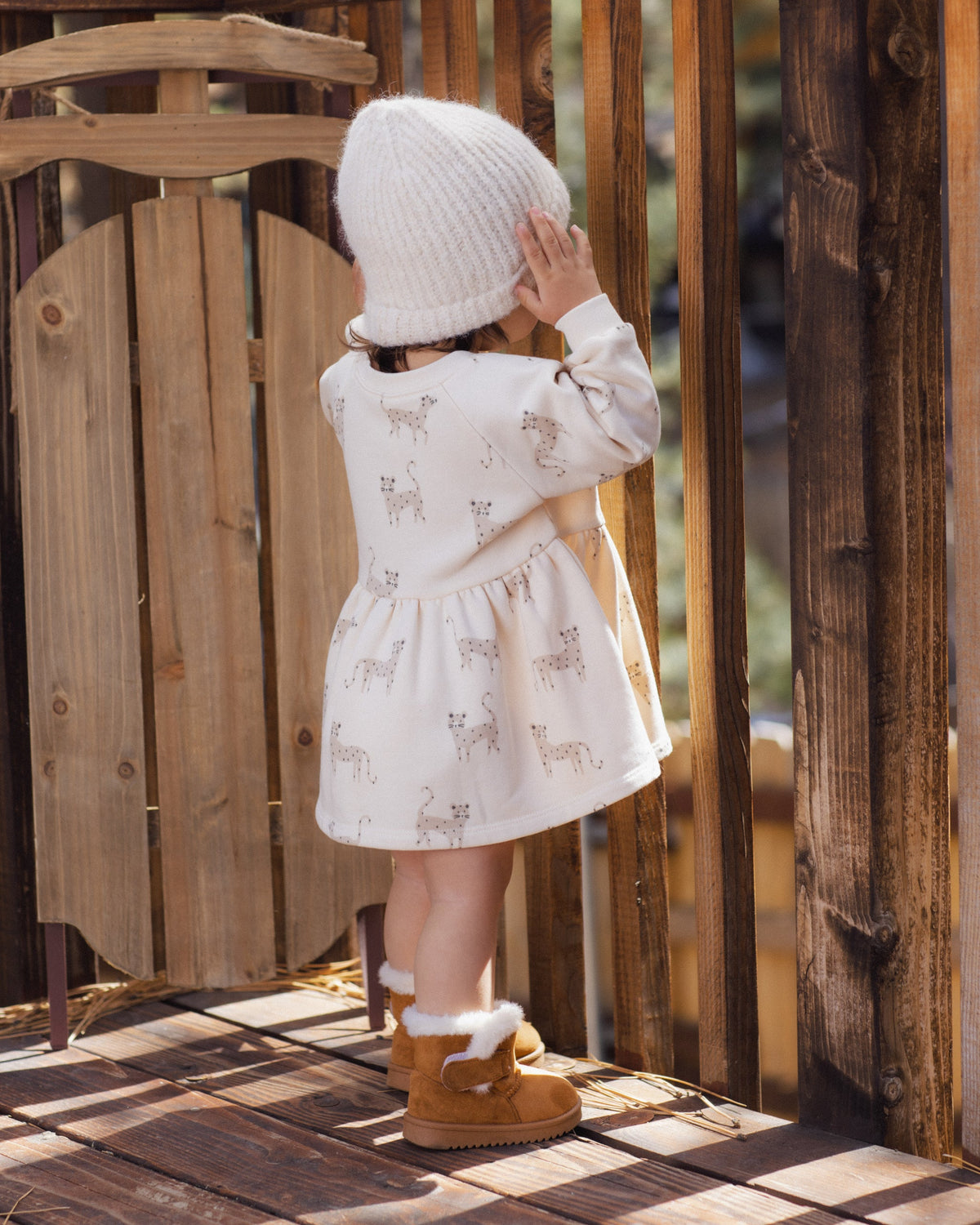 Raglan Dress Leopards - Rylee + Cru | Kids Clothes | Trendy Baby Clothes | Modern Infant Outfits |