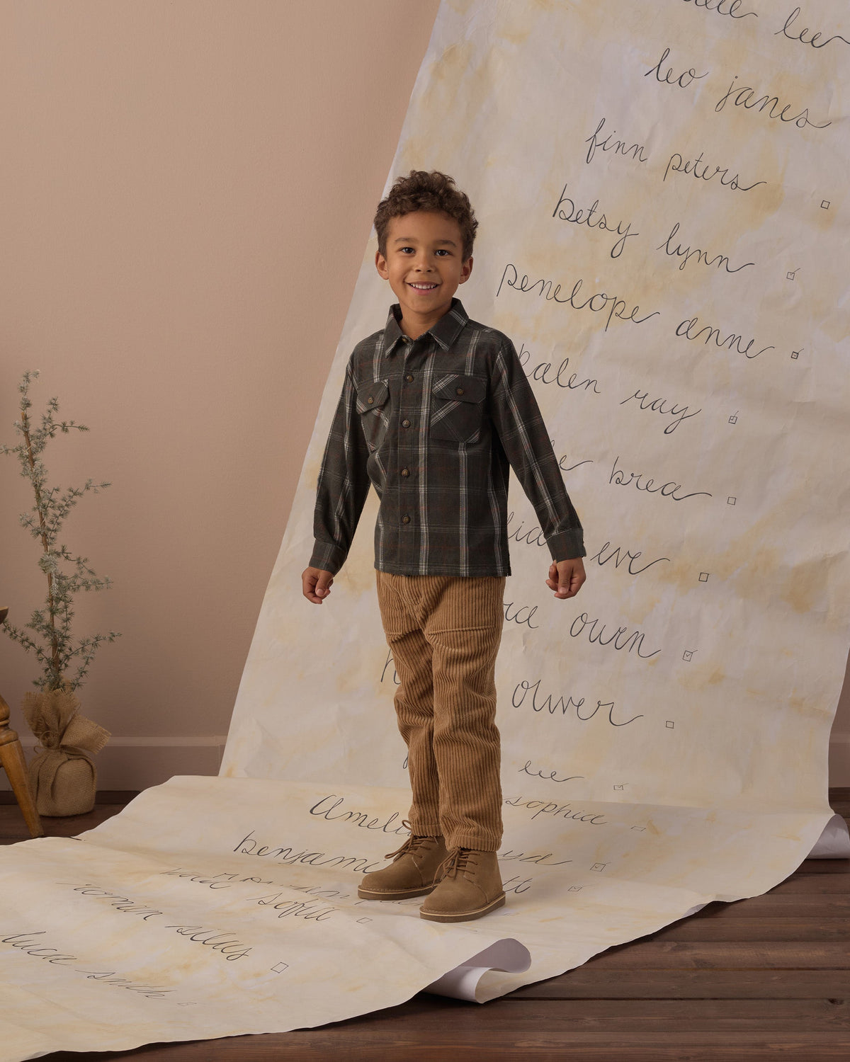 Pocketed Flannel Shirt Holiday Plaid - Rylee + Cru | Kids Clothes | Trendy Baby Clothes | Modern Infant Outfits |
