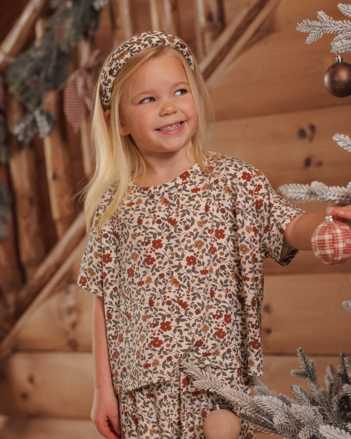 Ruthie Set Holiday Floral - Rylee + Cru | Kids Clothes | Trendy Baby Clothes | Modern Infant Outfits |