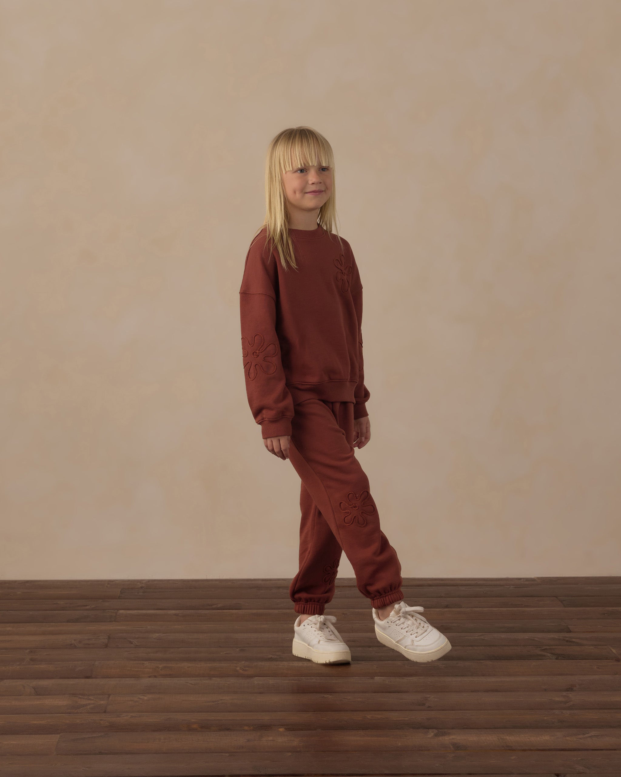 Baggy Sweatpant Brick - Rylee + Cru | Kids Clothes | Trendy Baby Clothes | Modern Infant Outfits |