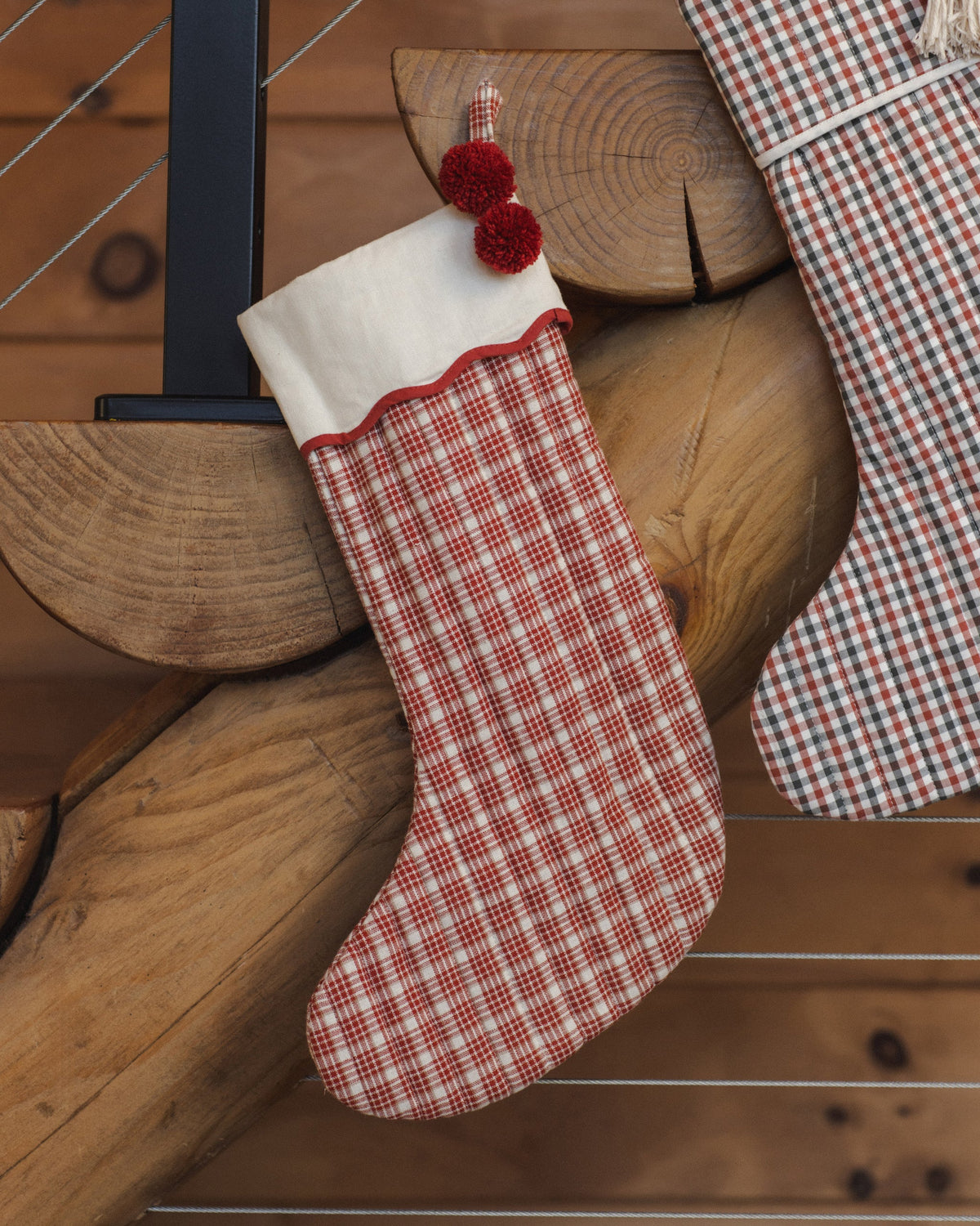 Noel Stocking Ruby Plaid - Rylee + Cru | Kids Clothes | Trendy Baby Clothes | Modern Infant Outfits |