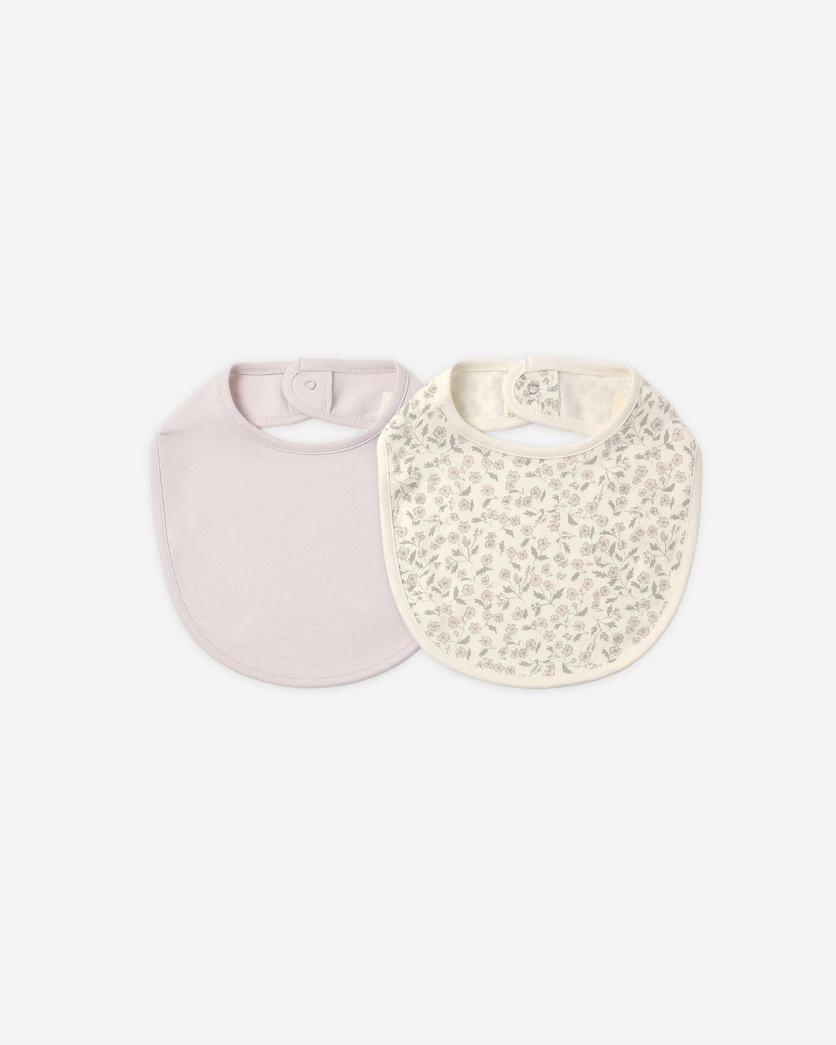 Jersey Snap Bib, 2 Pack Floret, Lilac Mist - Rylee + Cru | Kids Clothes | Trendy Baby Clothes | Modern Infant Outfits |