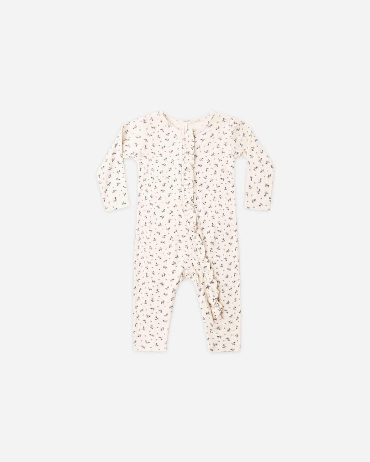 Ruffle Jumpsuit Blue Ditsy - Rylee + Cru | Kids Clothes | Trendy Baby Clothes | Modern Infant Outfits |