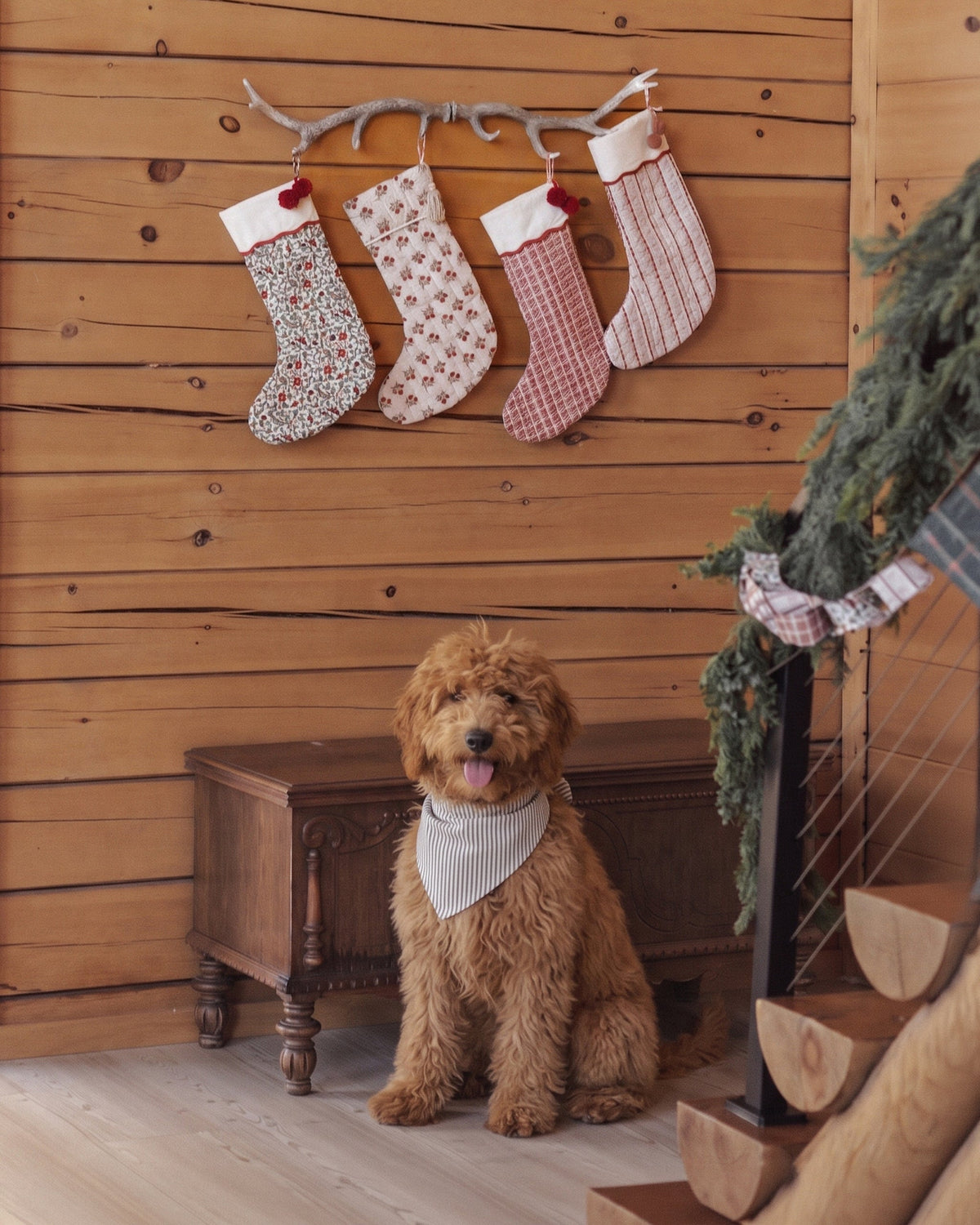 Dog Bandana Evergreen Stripe - Rylee + Cru | Kids Clothes | Trendy Baby Clothes | Modern Infant Outfits |