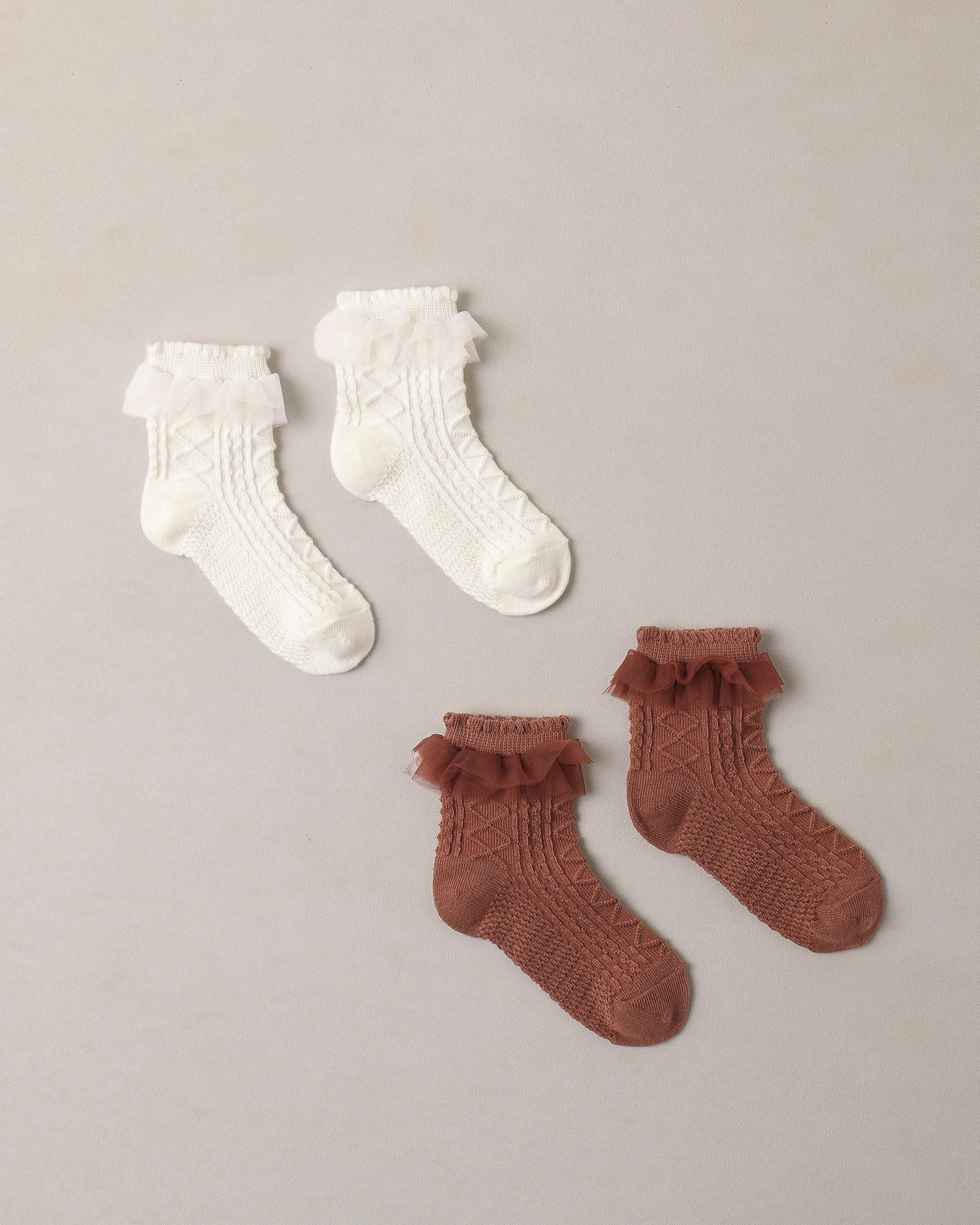Ruffle Socks Spice, Ivory - Rylee + Cru | Kids Clothes | Trendy Baby Clothes | Modern Infant Outfits |