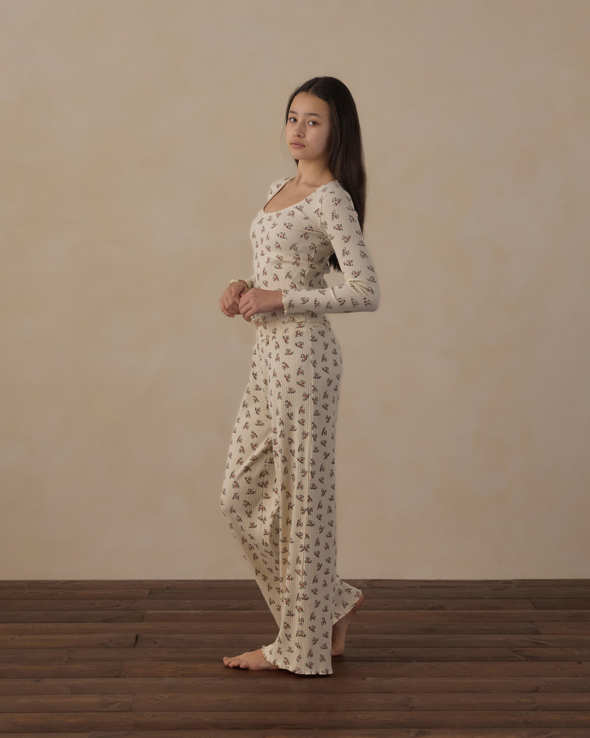 Teen Ribbed Lounge Set Ruby Bloom - Rylee + Cru | Kids Clothes | Trendy Baby Clothes | Modern Infant Outfits |