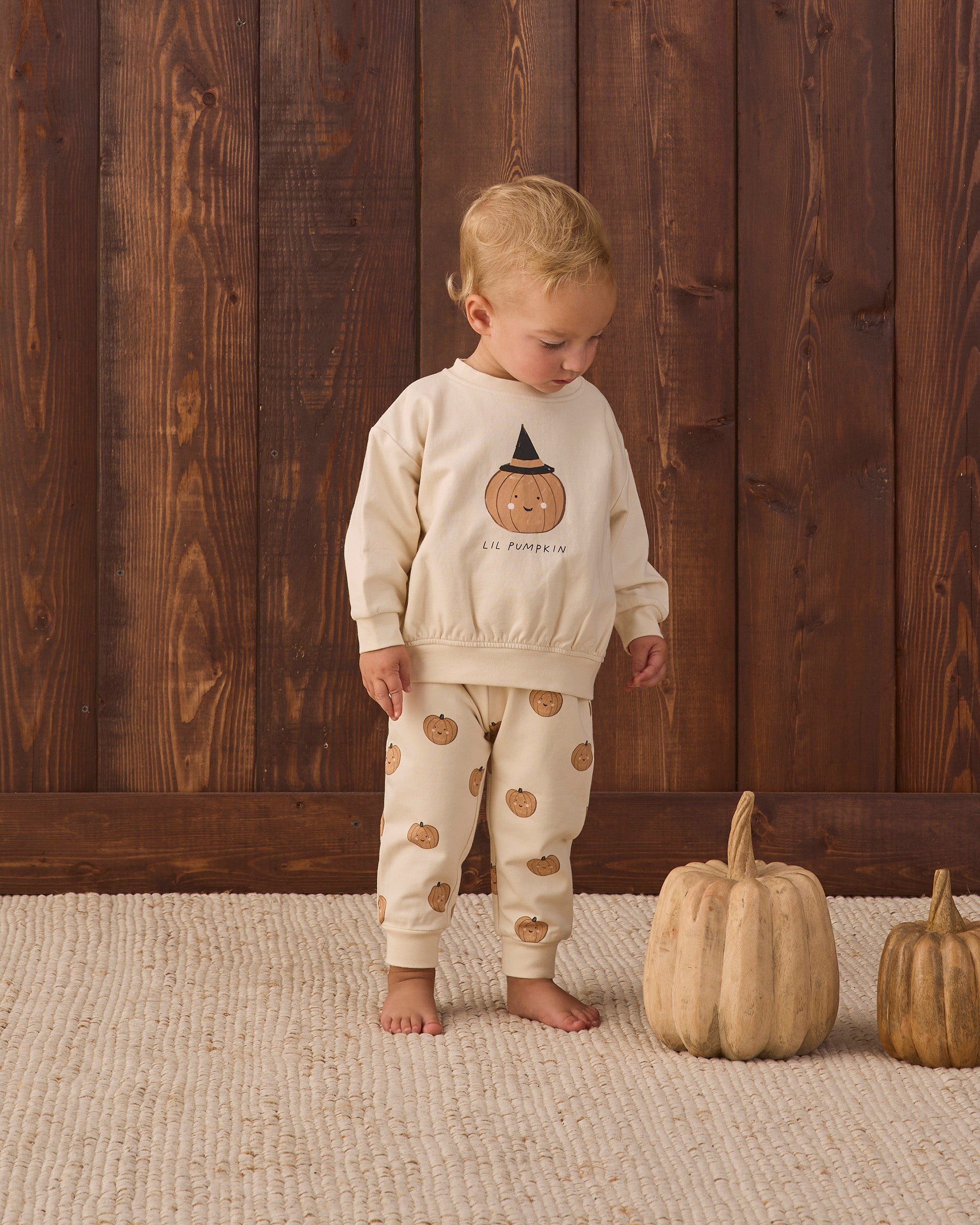 Relaxed Fleece Sweatpant Pumpkins - Rylee + Cru | Kids Clothes | Trendy Baby Clothes | Modern Infant Outfits |
