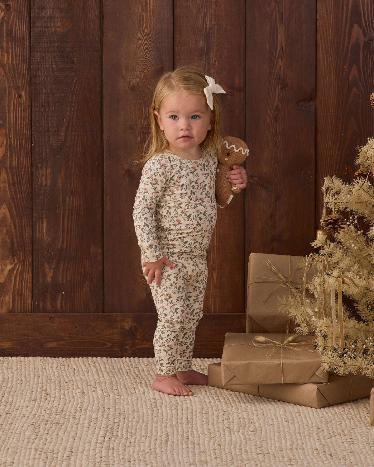 Bamboo Pajama Set Holiday Floral - Rylee + Cru | Kids Clothes | Trendy Baby Clothes | Modern Infant Outfits |