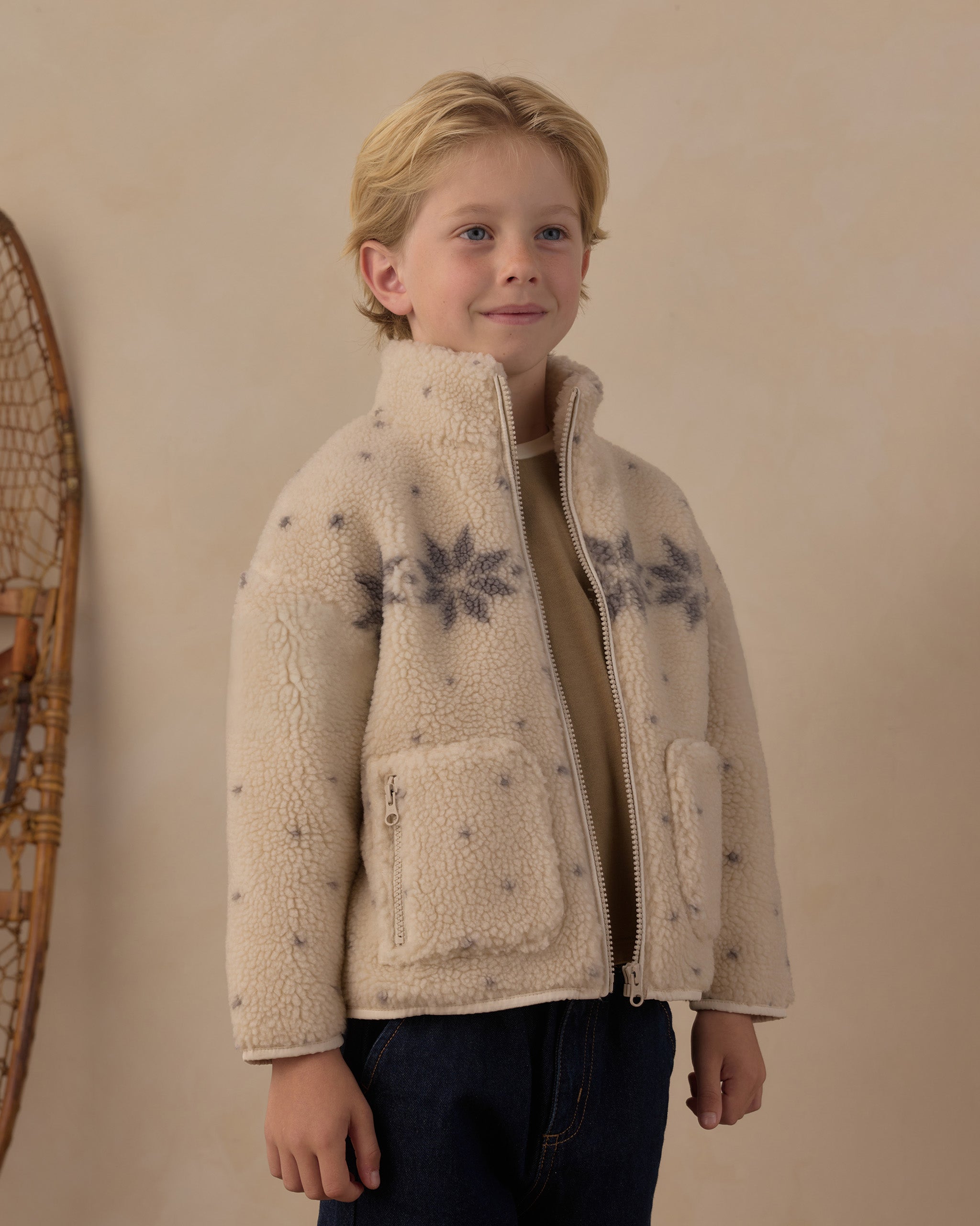 Felix Jacket Natural Fair Isle - Rylee + Cru | Kids Clothes | Trendy Baby Clothes | Modern Infant Outfits |