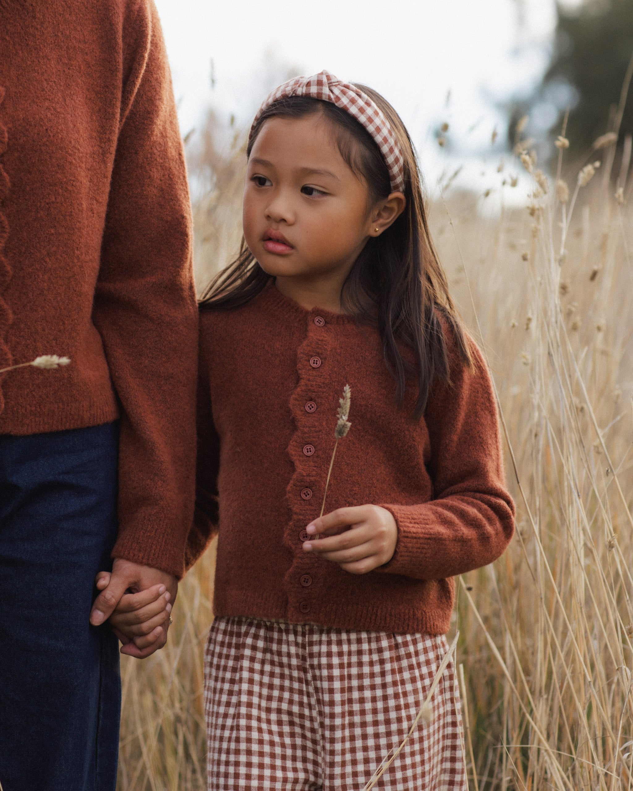 Scallop Cardigan Brick - Rylee + Cru | Kids Clothes | Trendy Baby Clothes | Modern Infant Outfits |