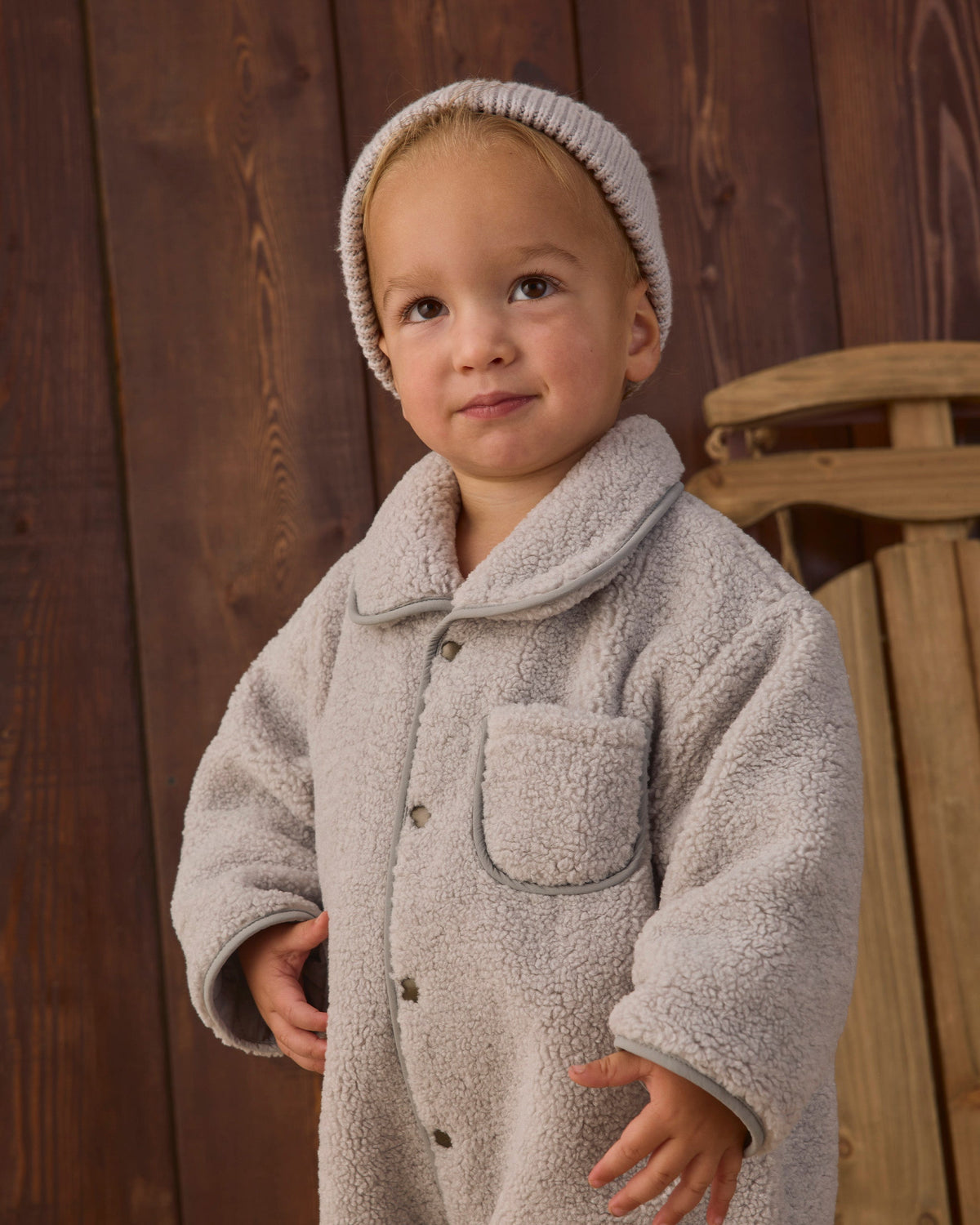 Shearling Jumpsuit Fog - Rylee + Cru | Kids Clothes | Trendy Baby Clothes | Modern Infant Outfits |