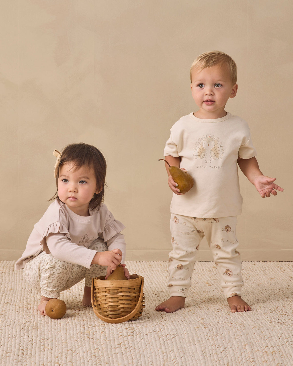 Ruffle Long Sleeve Tee Fleur - Rylee + Cru | Kids Clothes | Trendy Baby Clothes | Modern Infant Outfits |
