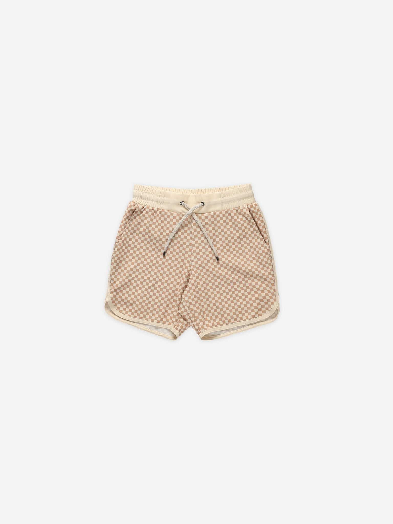 Del Mar Short || Clay Micro Check - Rylee + Cru Canada