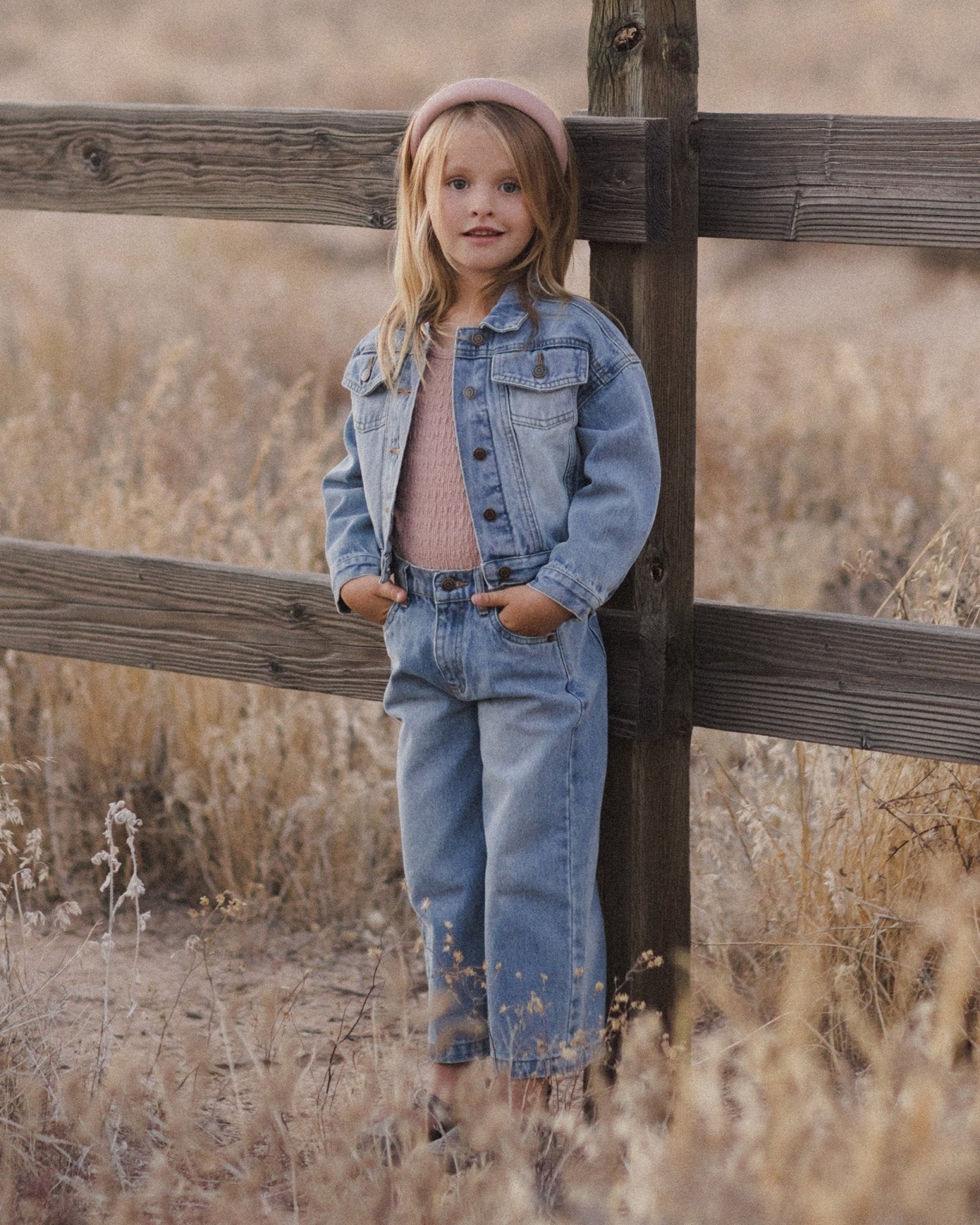 Denim Jacket || Light Washed Denim - Rylee + Cru Canada