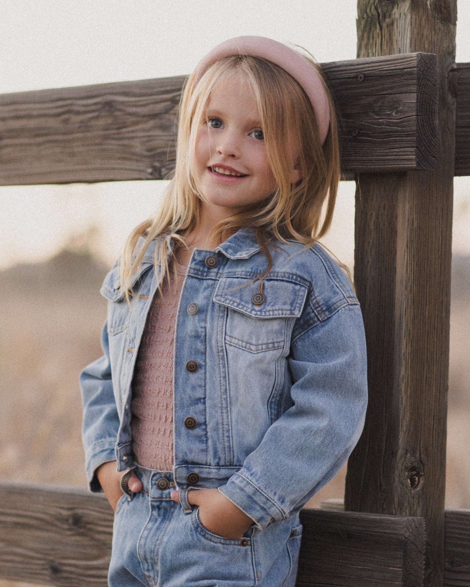 Denim Jacket || Light Washed Denim - Rylee + Cru Canada