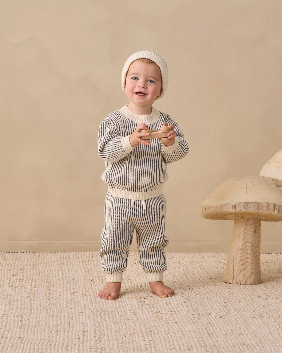 Chunky Knit Pant Midnight Stripe - Rylee + Cru | Kids Clothes | Trendy Baby Clothes | Modern Infant Outfits |