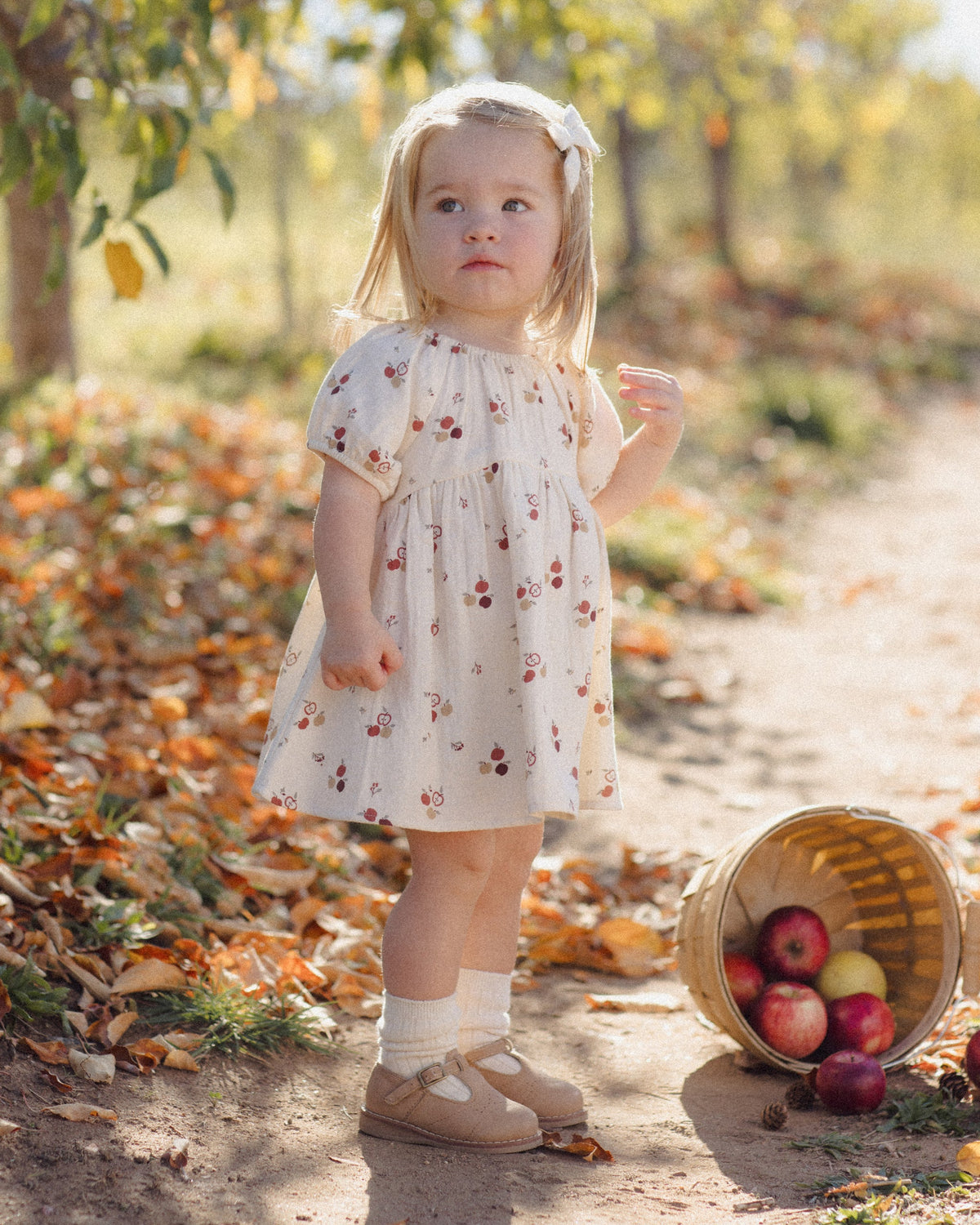 Bella Dress Apples - Rylee + Cru | Kids Clothes | Trendy Baby Clothes | Modern Infant Outfits |