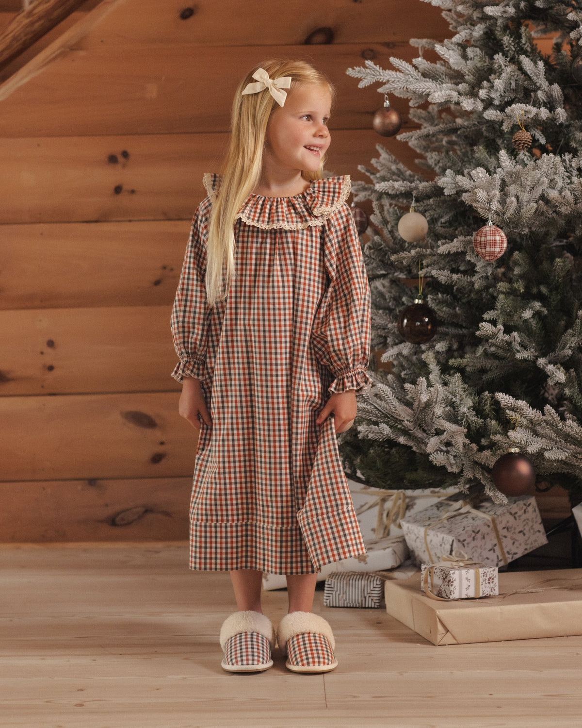 Girl's Nightgown Holiday Gingham - Rylee + Cru | Kids Clothes | Trendy Baby Clothes | Modern Infant Outfits |