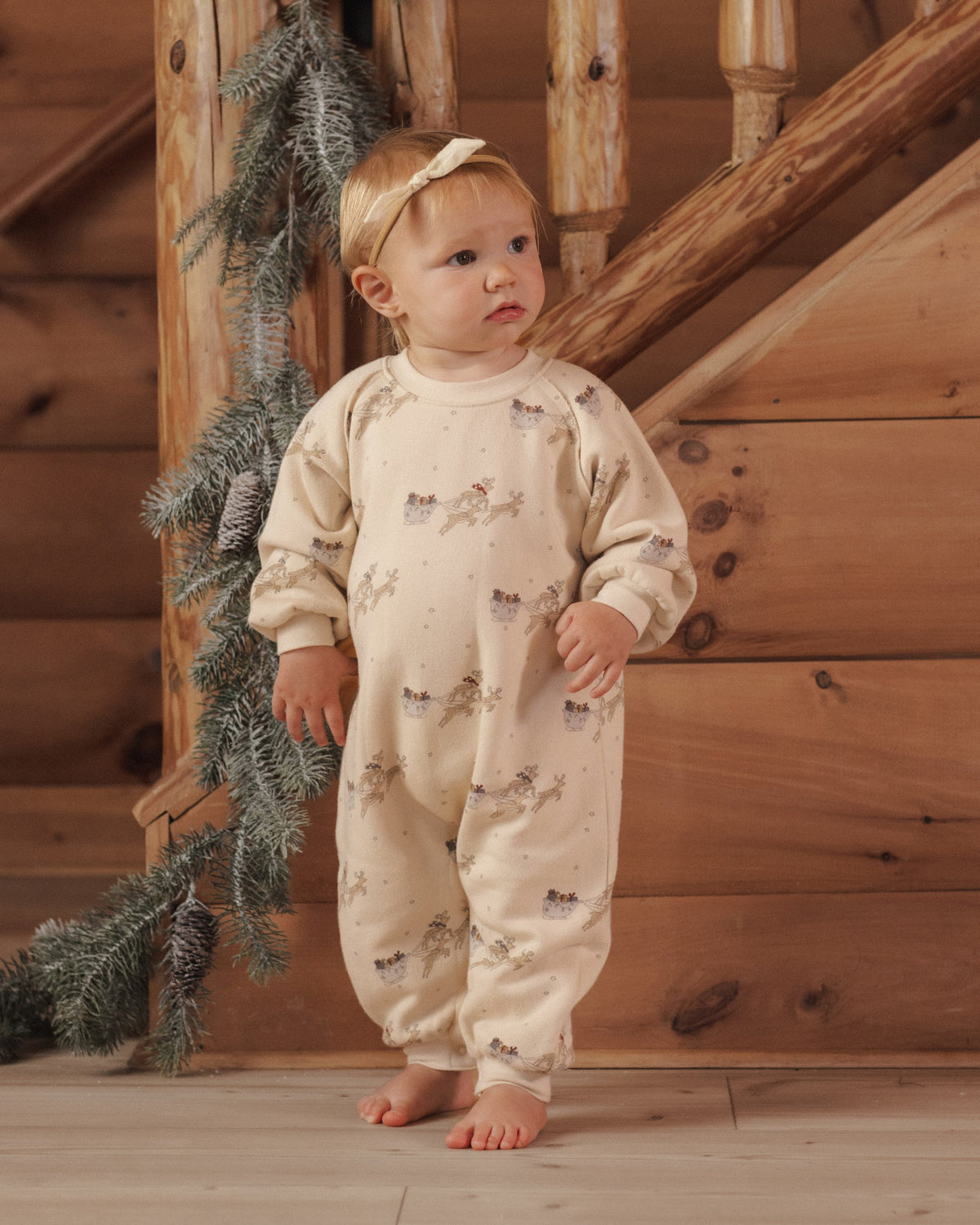 Raglan Jumpsuit Reindeer - Rylee + Cru | Kids Clothes | Trendy Baby Clothes | Modern Infant Outfits |