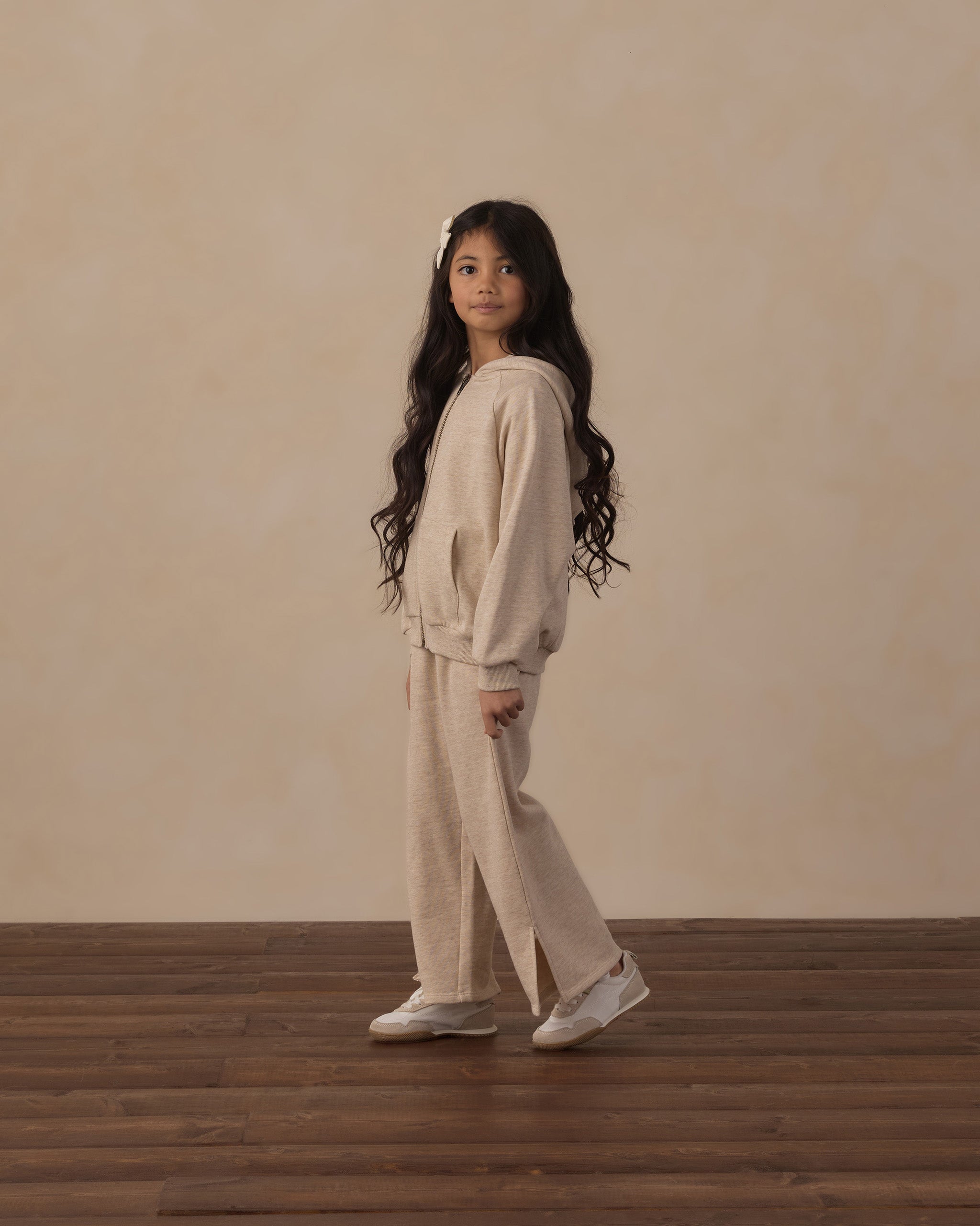 Zip Raglan Hoodie Heathered Ash - Rylee + Cru | Kids Clothes | Trendy Baby Clothes | Modern Infant Outfits |