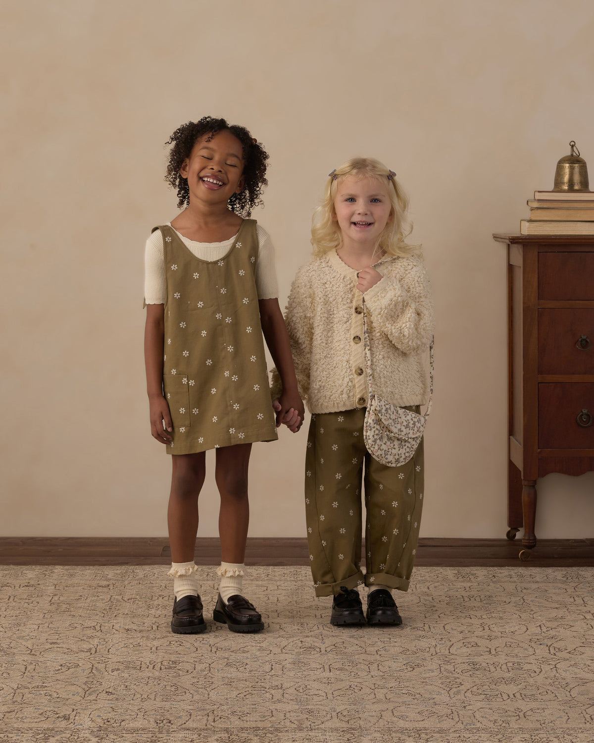 Barrel Pant Embroidered Daisies - Rylee + Cru | Kids Clothes | Trendy Baby Clothes | Modern Infant Outfits |