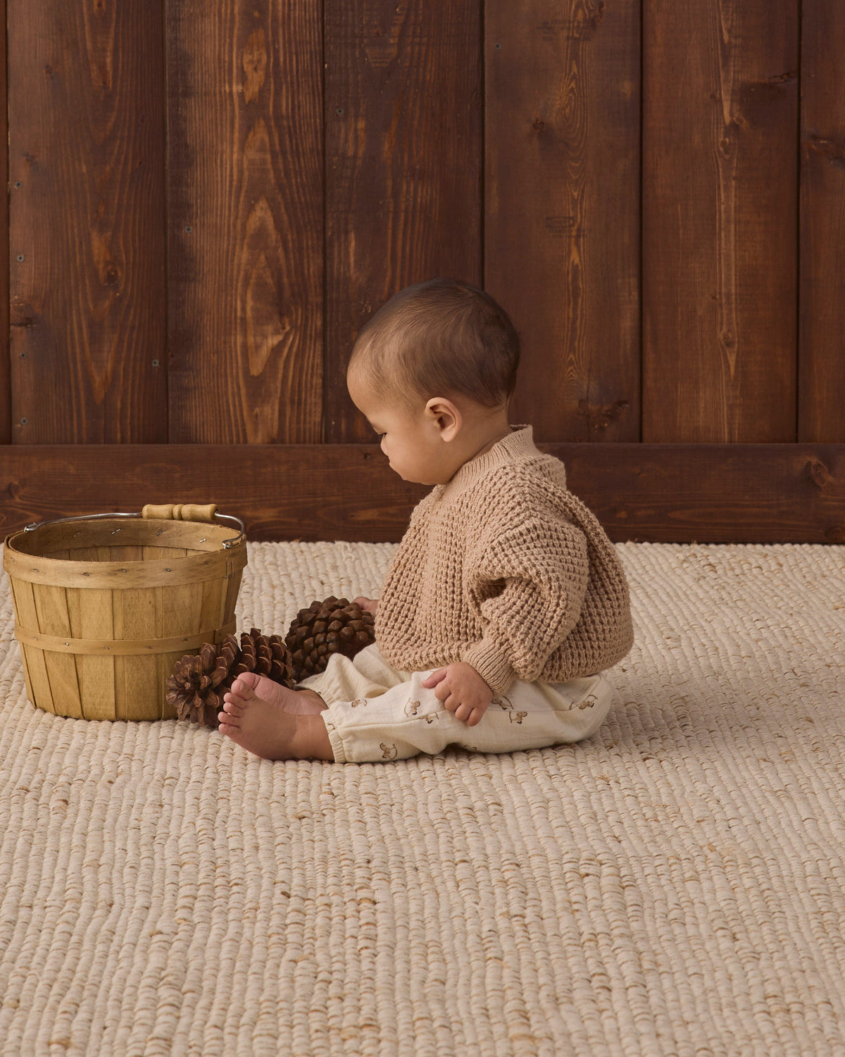 Chunky Knit Sweater Heathered Latte - Rylee + Cru | Kids Clothes | Trendy Baby Clothes | Modern Infant Outfits |
