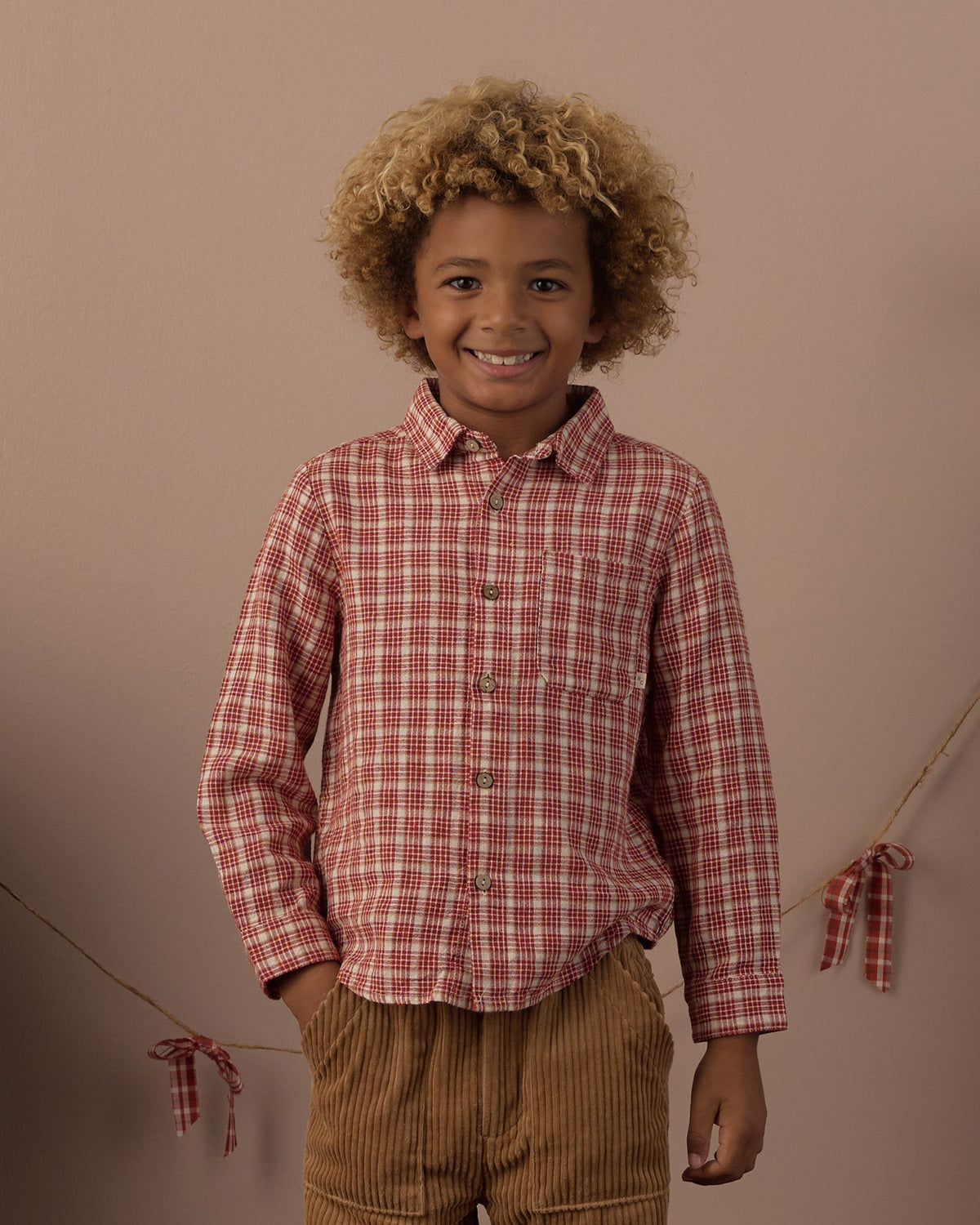 Collared Long Sleeve Shirt Vintage Plaid - Rylee + Cru | Kids Clothes | Trendy Baby Clothes | Modern Infant Outfits |