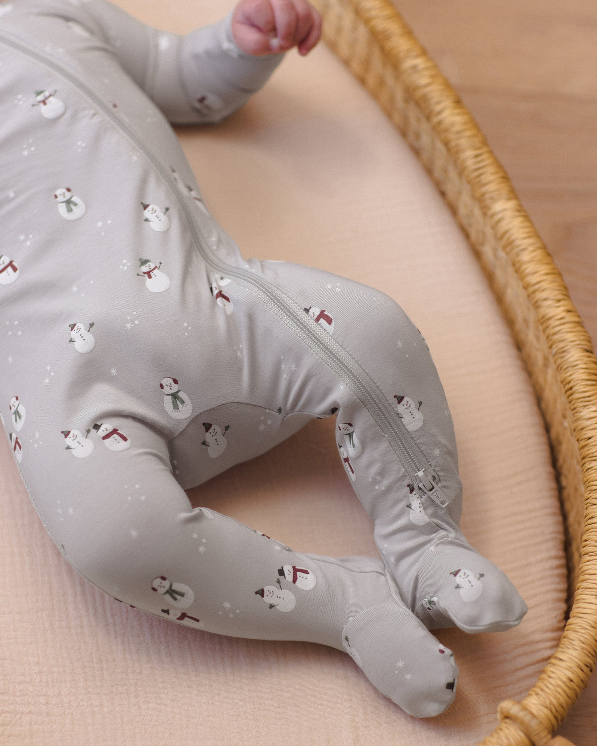 Bamboo Zip Footie Snowman - Rylee + Cru | Kids Clothes | Trendy Baby Clothes | Modern Infant Outfits |