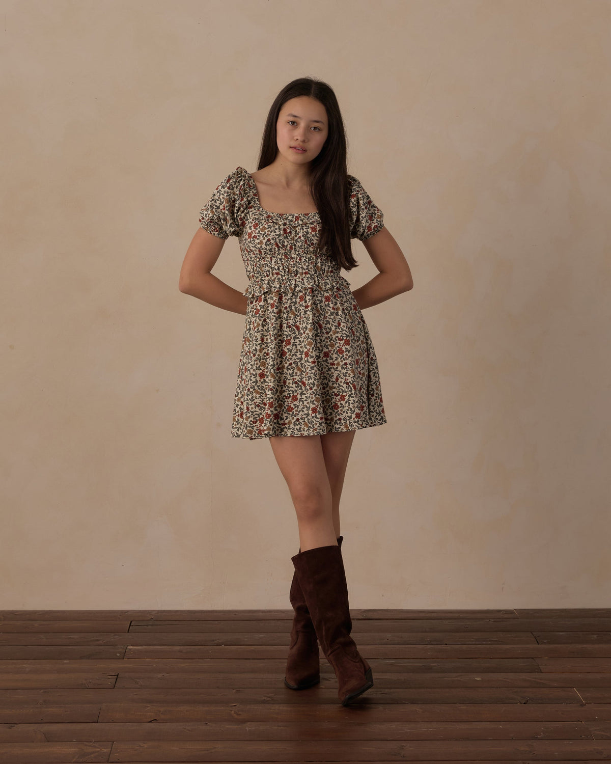 Teen Shayla Dress Holiday Floral - Rylee + Cru | Kids Clothes | Trendy Baby Clothes | Modern Infant Outfits |