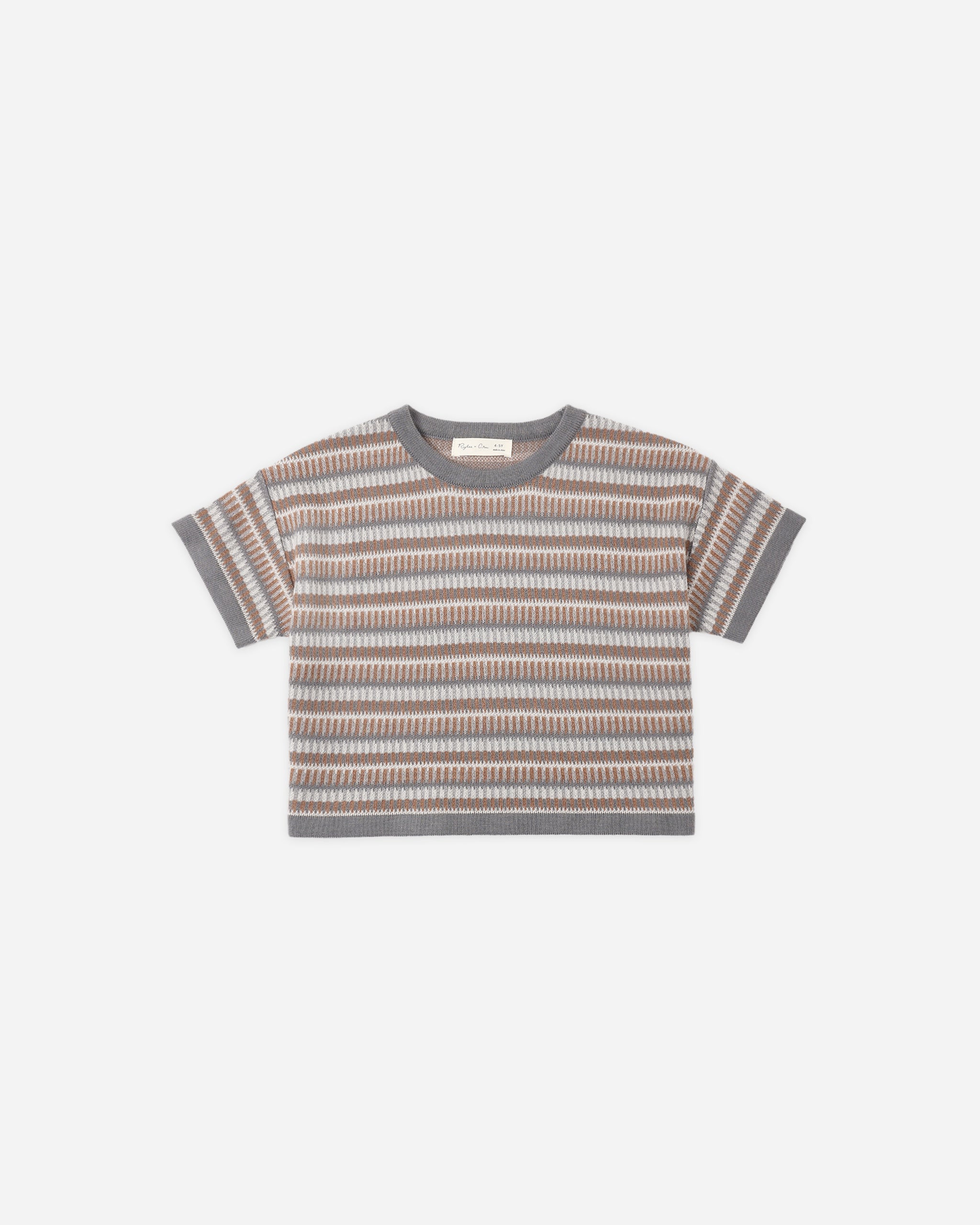 Boxy Crop Knit Tee Multi-Stripe - Rylee + Cru | Kids Clothes | Trendy Baby Clothes | Modern Infant Outfits |
