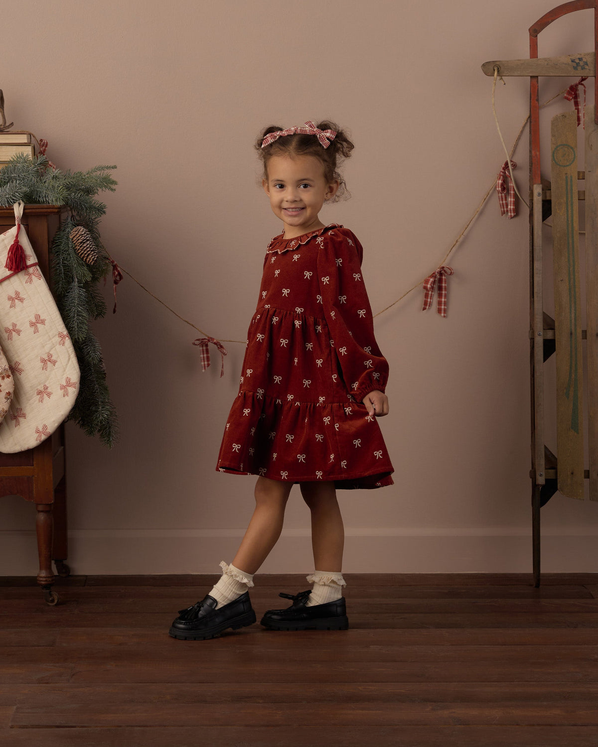 Fran Dress Bows - Rylee + Cru | Kids Clothes | Trendy Baby Clothes | Modern Infant Outfits |