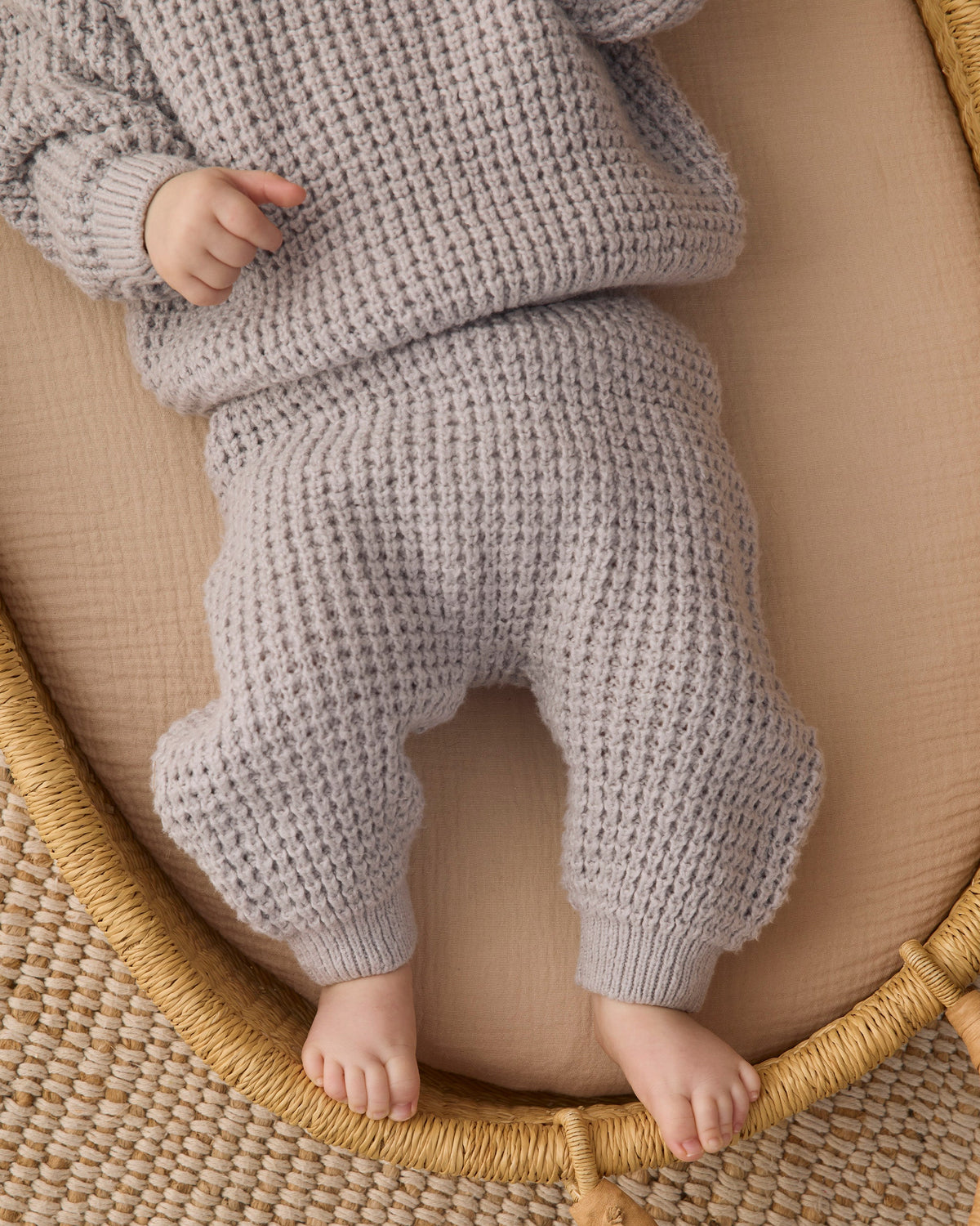 Chunky Knit Pant Fog - Rylee + Cru | Kids Clothes | Trendy Baby Clothes | Modern Infant Outfits |