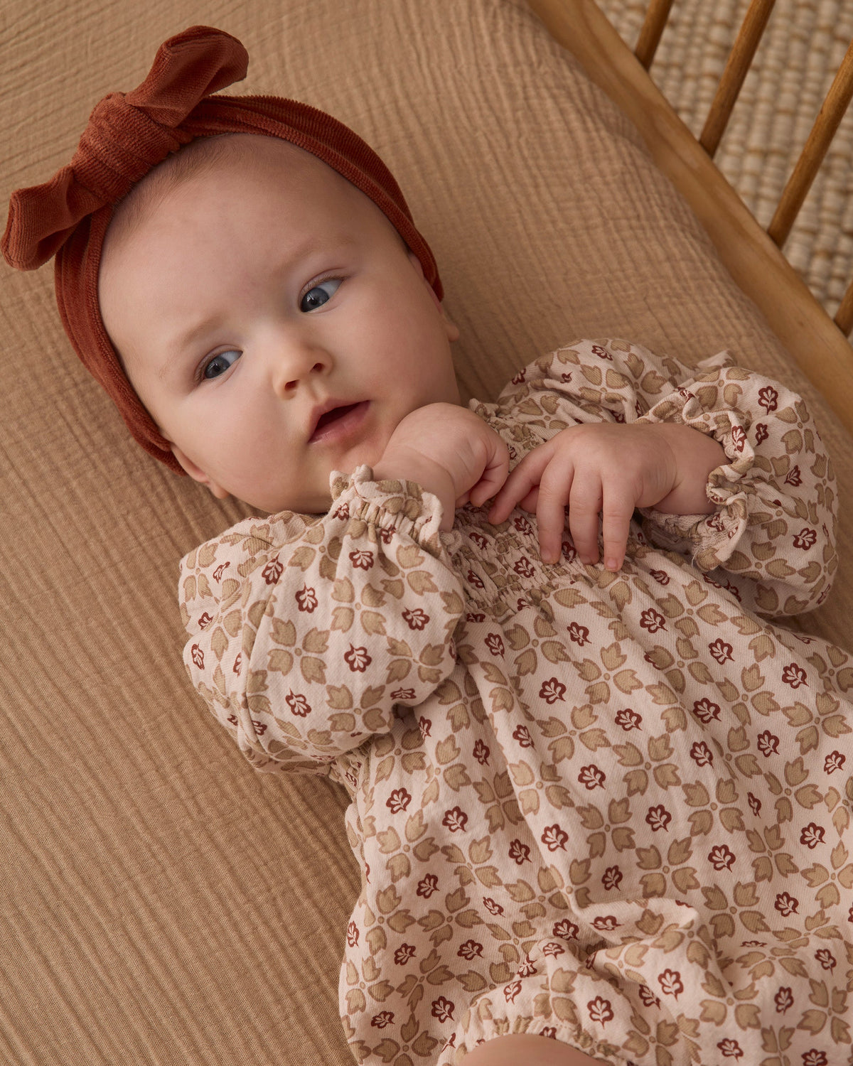 Velour Bow Headband Redwood - Rylee + Cru | Kids Clothes | Trendy Baby Clothes | Modern Infant Outfits |