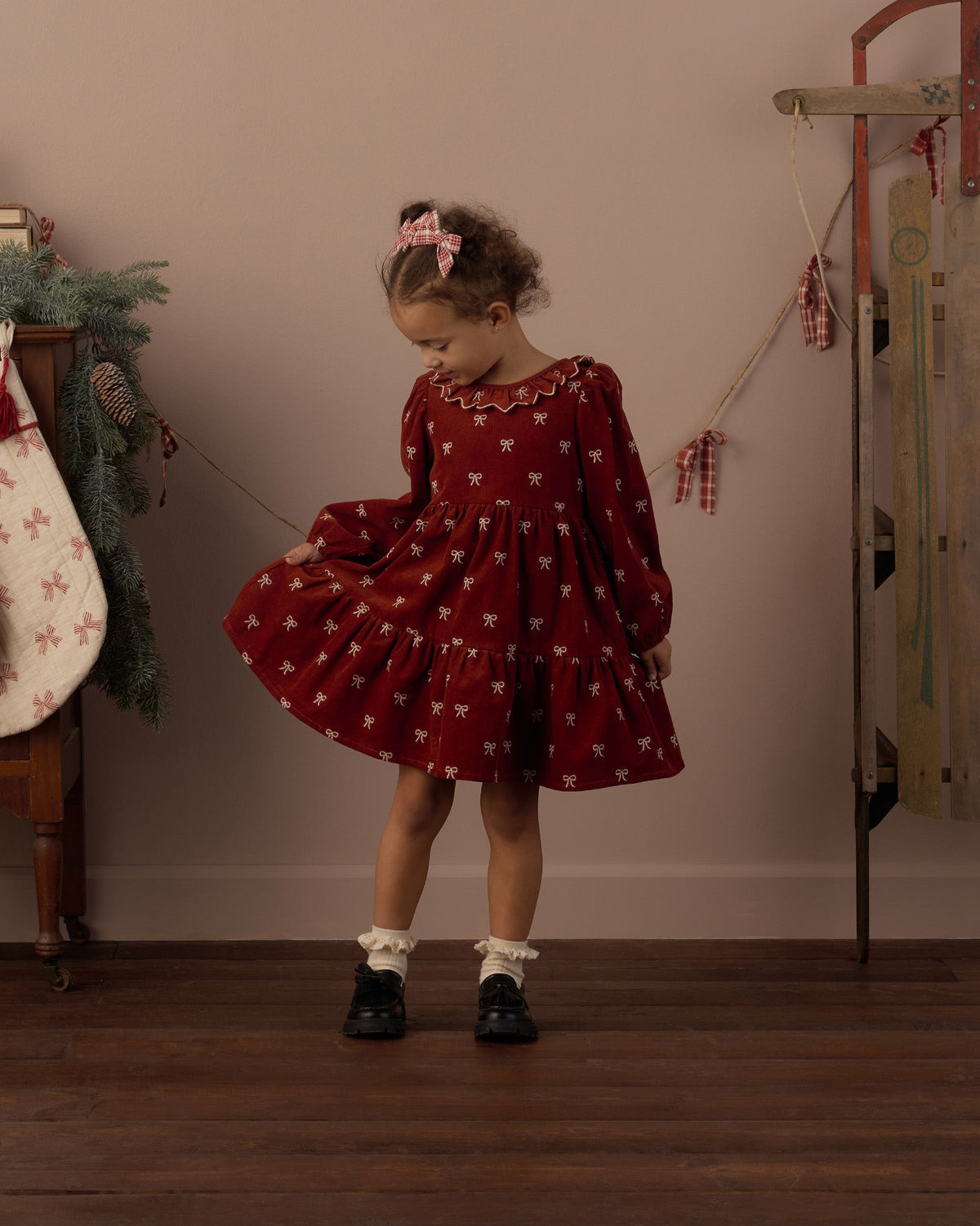 Bows, Set of 2 Vintage Plaid - Rylee + Cru | Kids Clothes | Trendy Baby Clothes | Modern Infant Outfits |