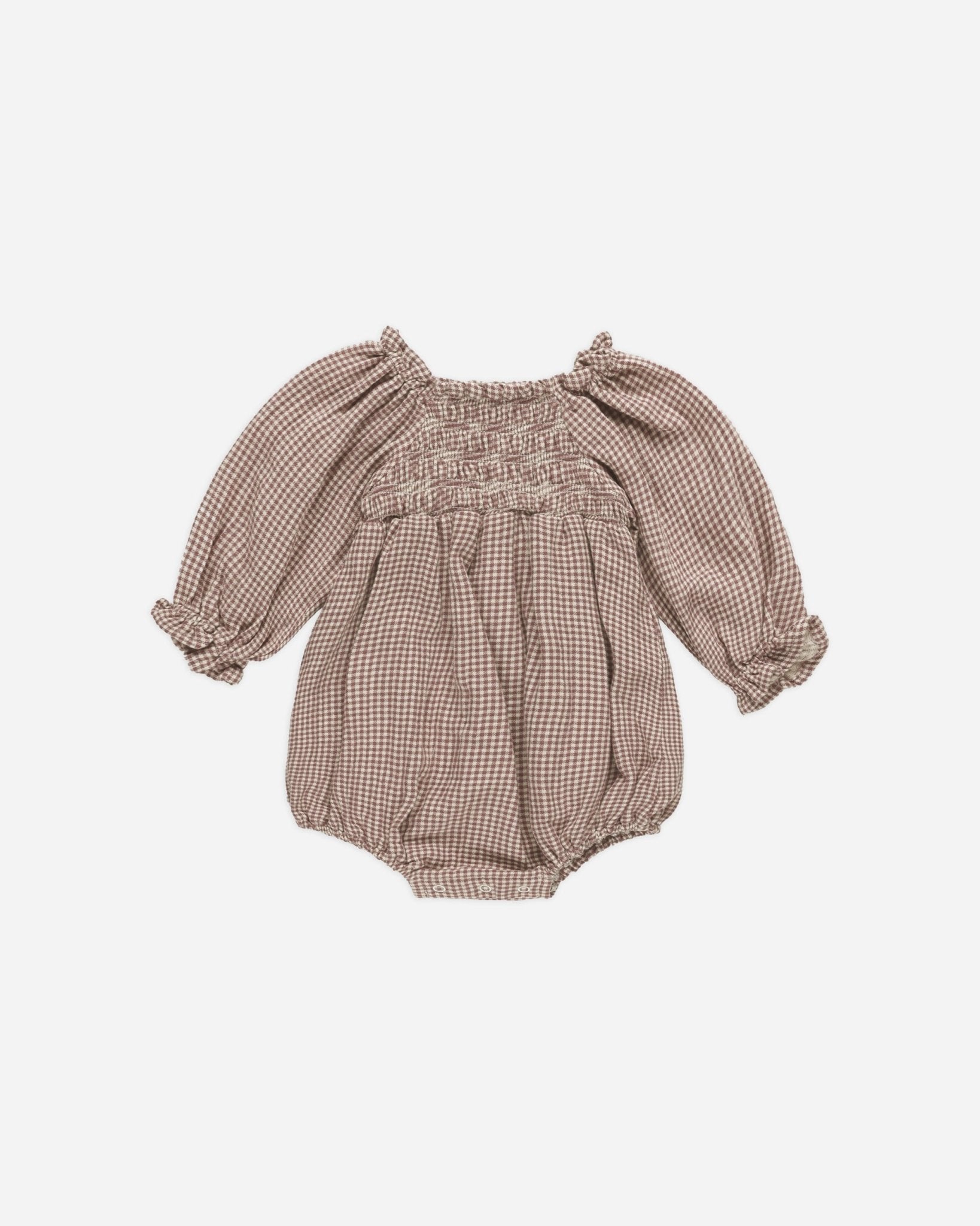 Eden Romper || Plum Gingham - Rylee + Cru Canada